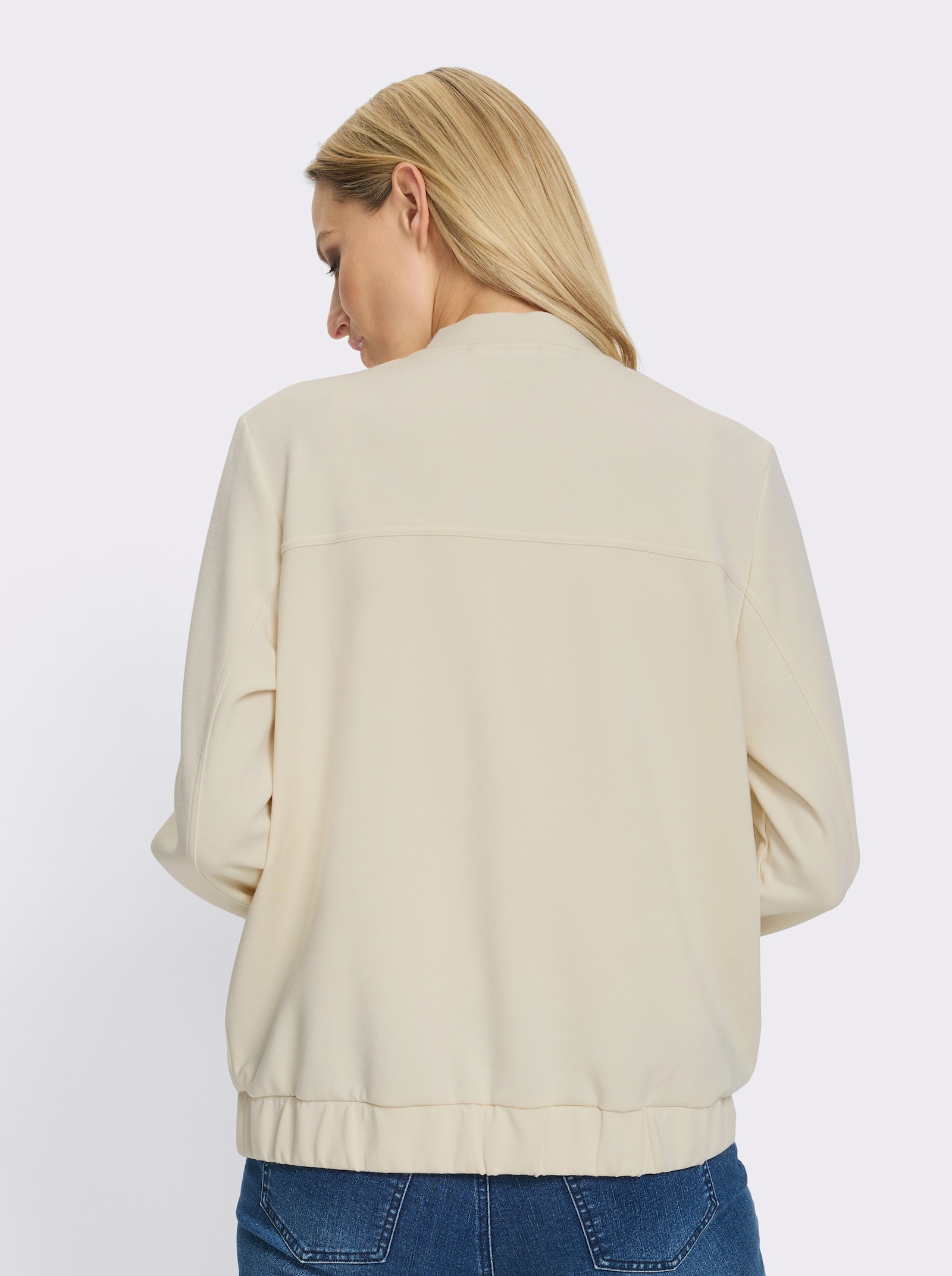 heine Shirtjacke mit 2-Wege-Reissverschluss - champagner