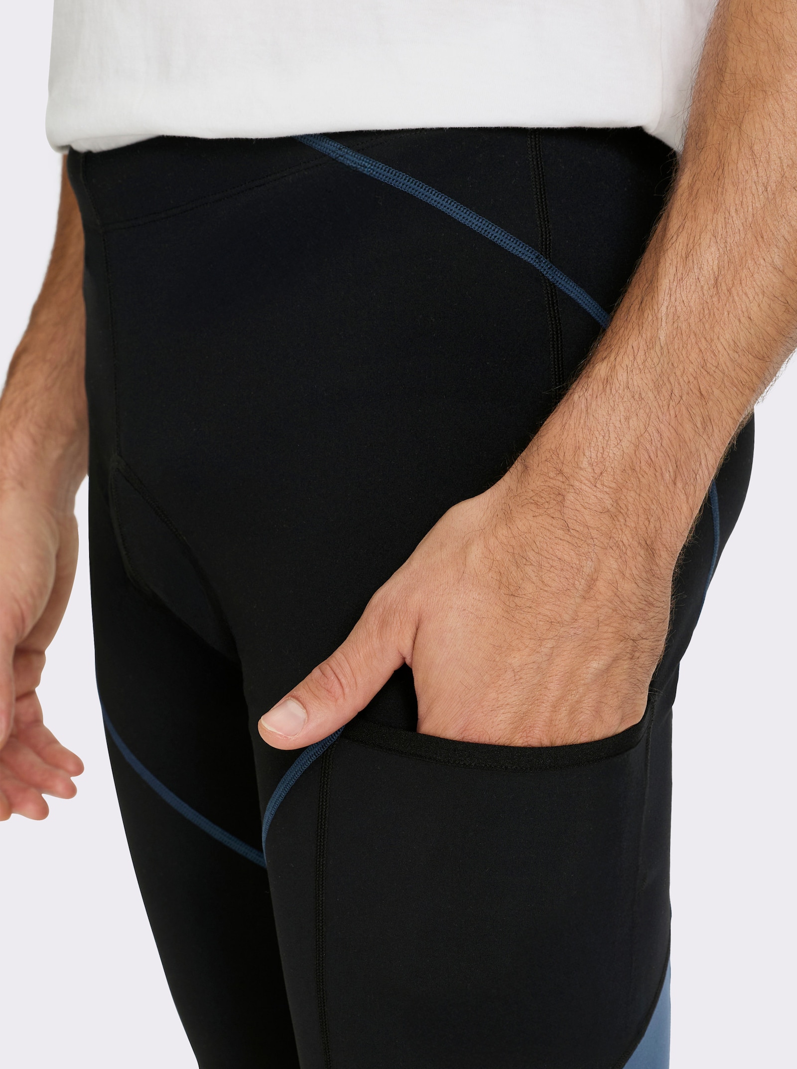 Catamaran Sports Fahrradhose mit Sitzpolster - schwarz-mittelblau