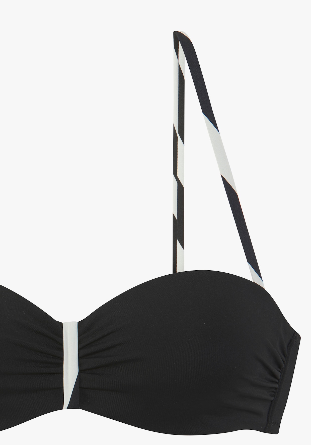 Bandeaubikini met beugel - zwart