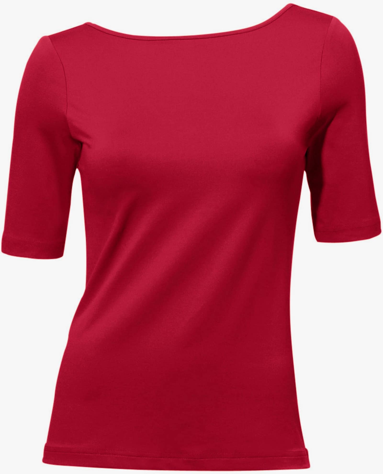 heine Kurzarmshirt mit V-Ausschnitt hinten - rot