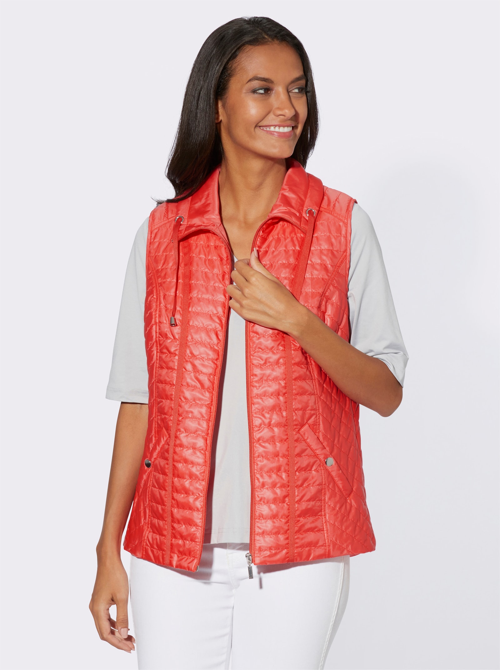 Licht gewatteerde bodywarmer - langoustine