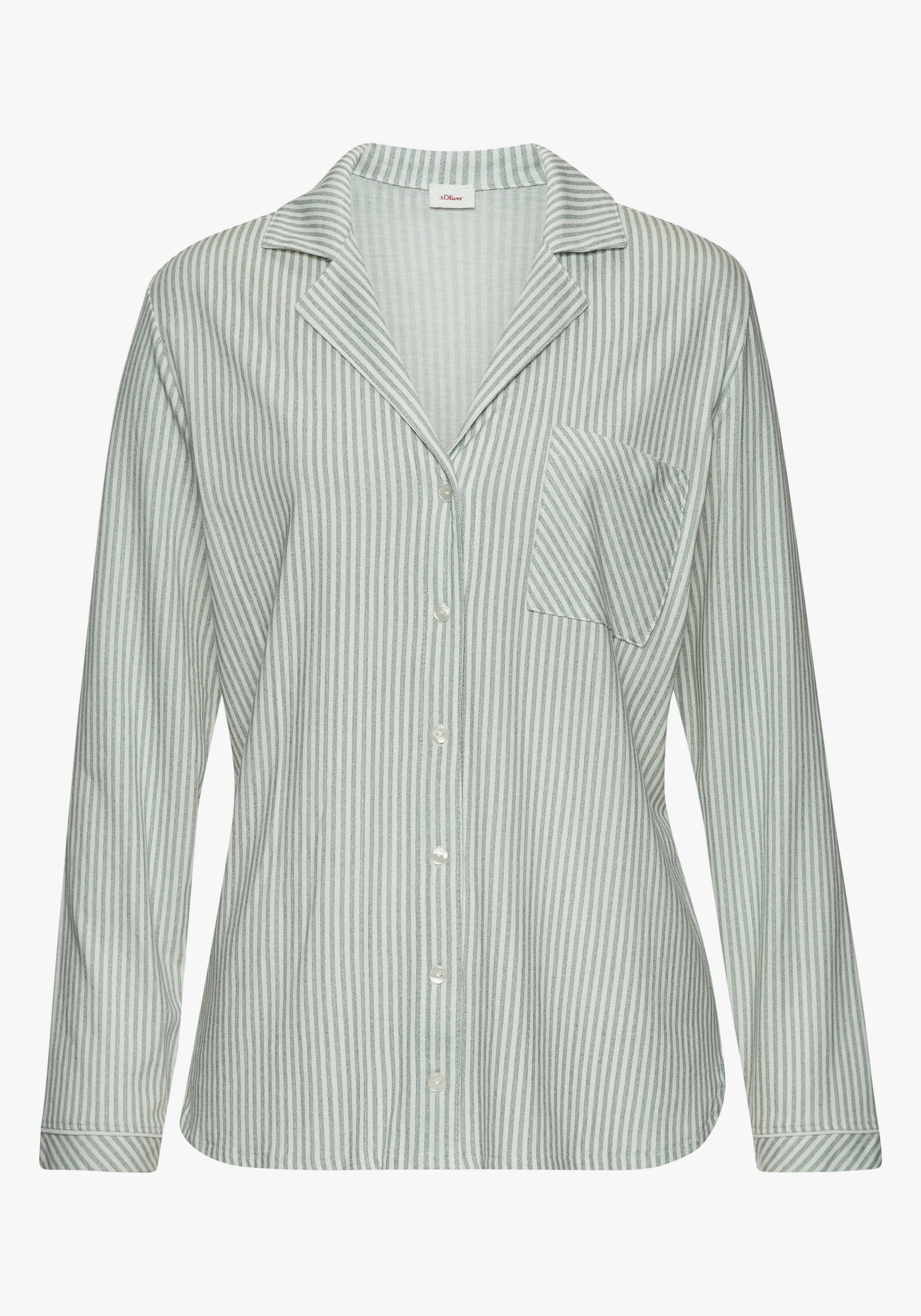 s.Oliver Haut de pyjama - vert à rayures