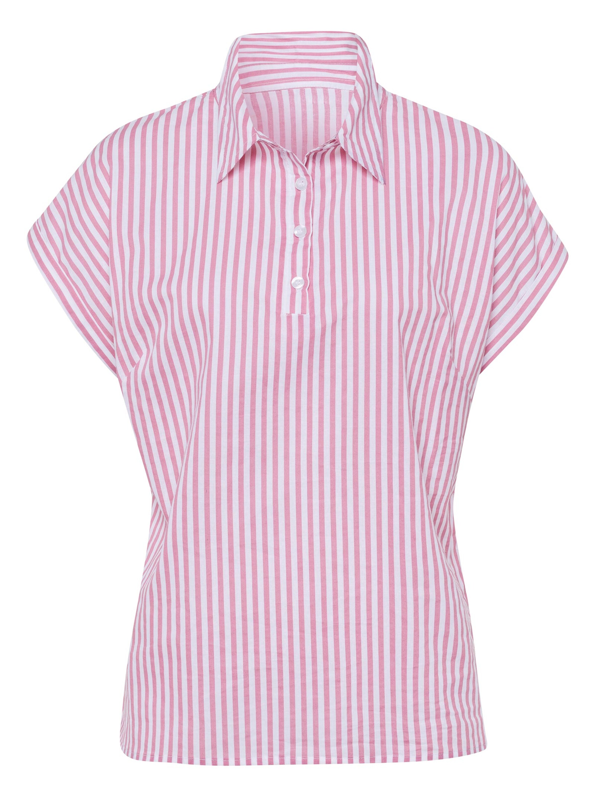 Bluse - altrosa-gestreift