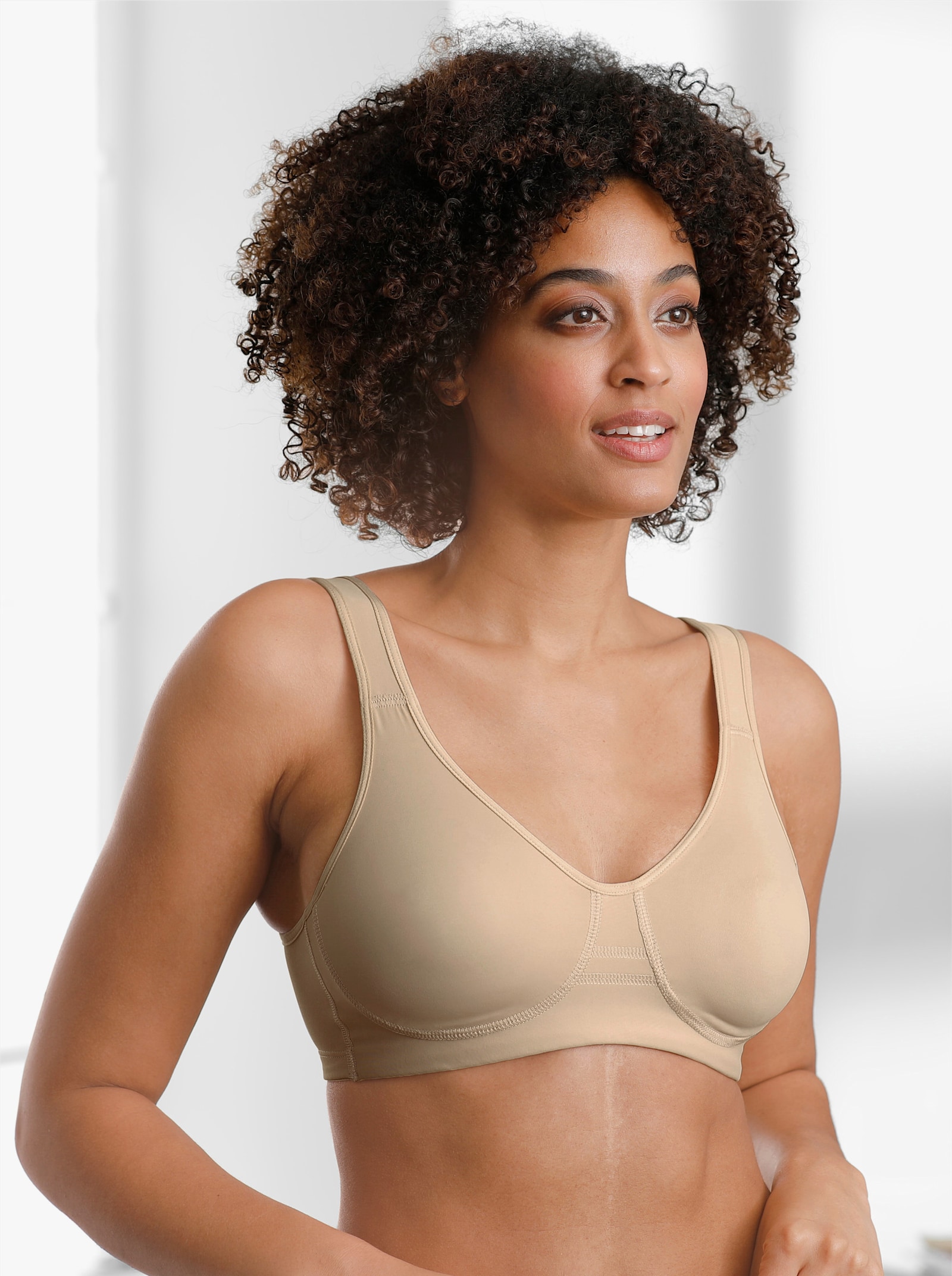 Viania Komfort-BH ohne Bügel aus Spezialfaser - beige