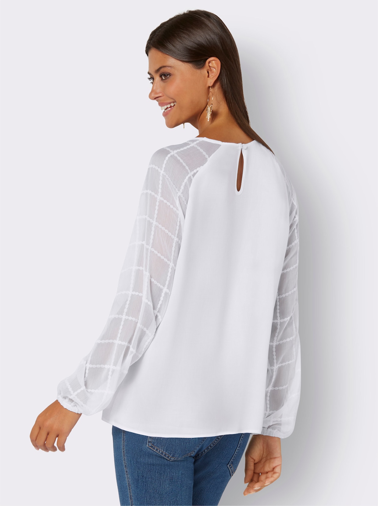 Chiffonblouse - wit