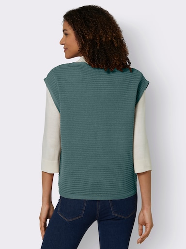 Pullunder in Rippen-Optik - jade