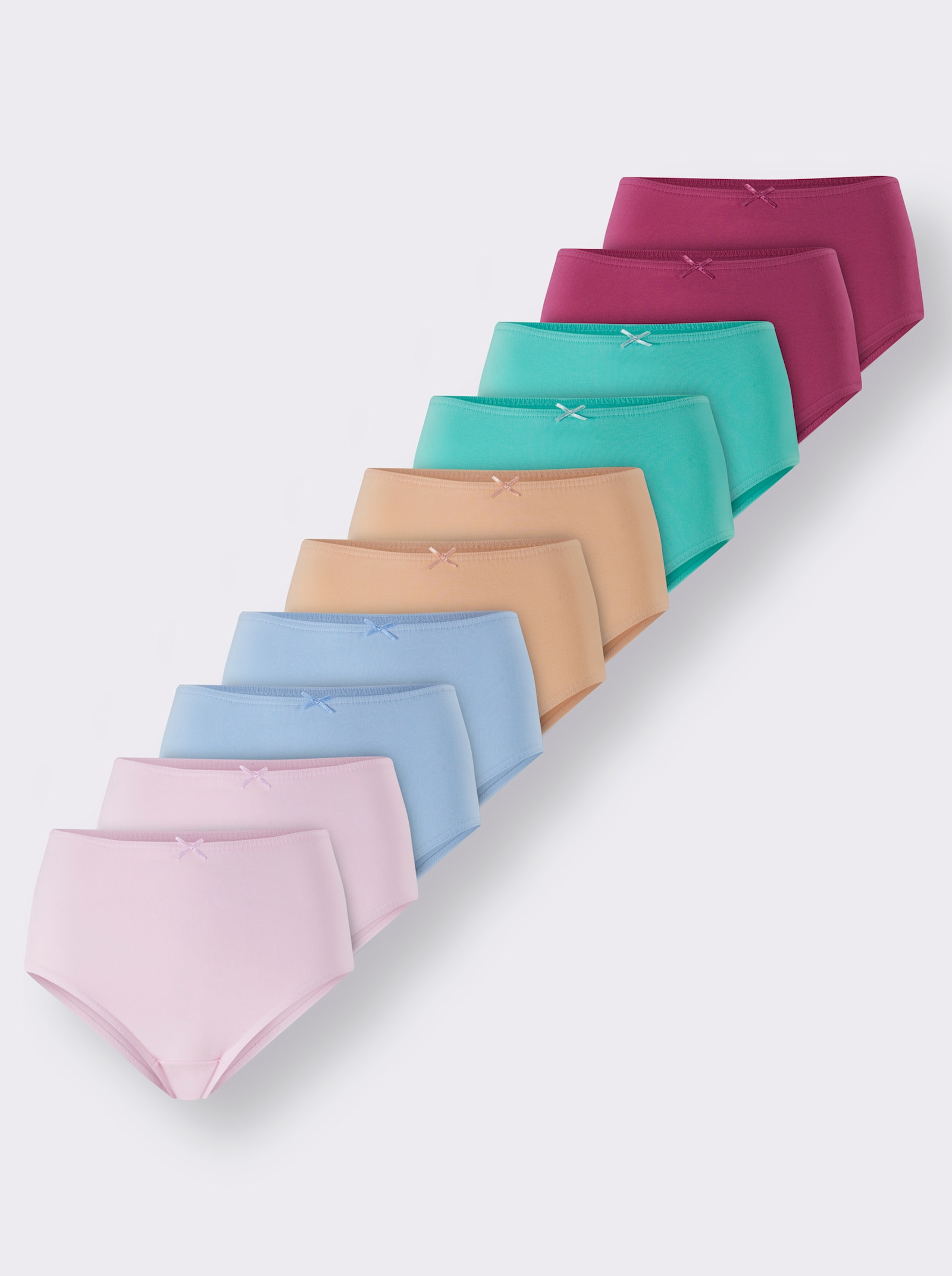 wäschepur Taillenslip in Single-Jersey-Qualität - farbig-sortiert