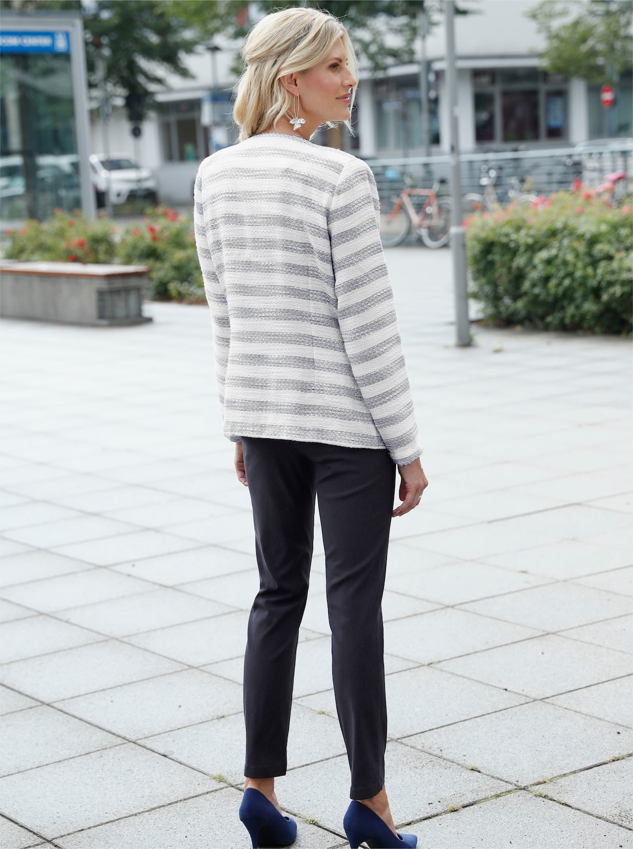 Bengalinhose mit Zierreißverschlüssen - marine