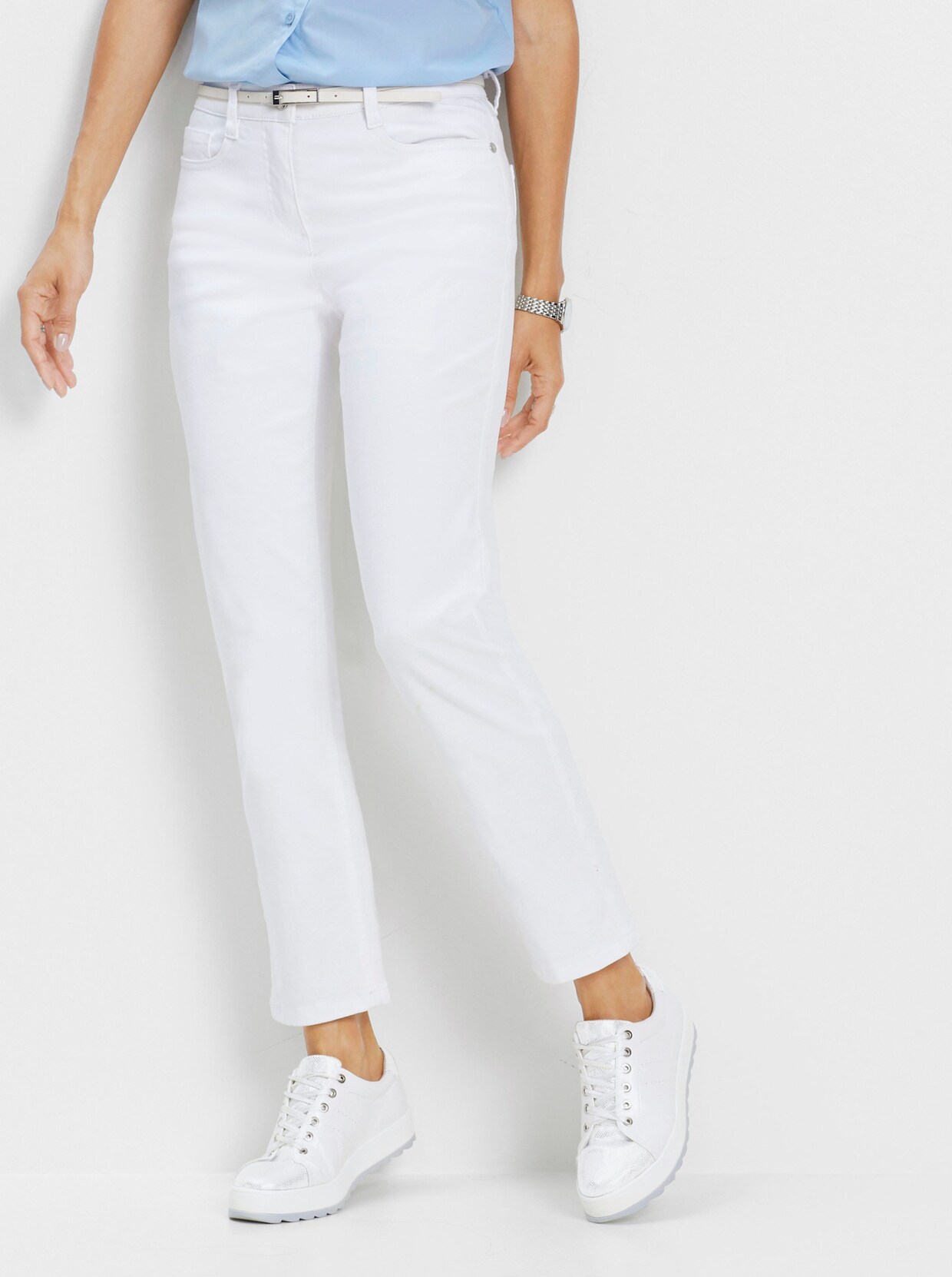 7/8-Jeans in Twill-Qualität - weiß