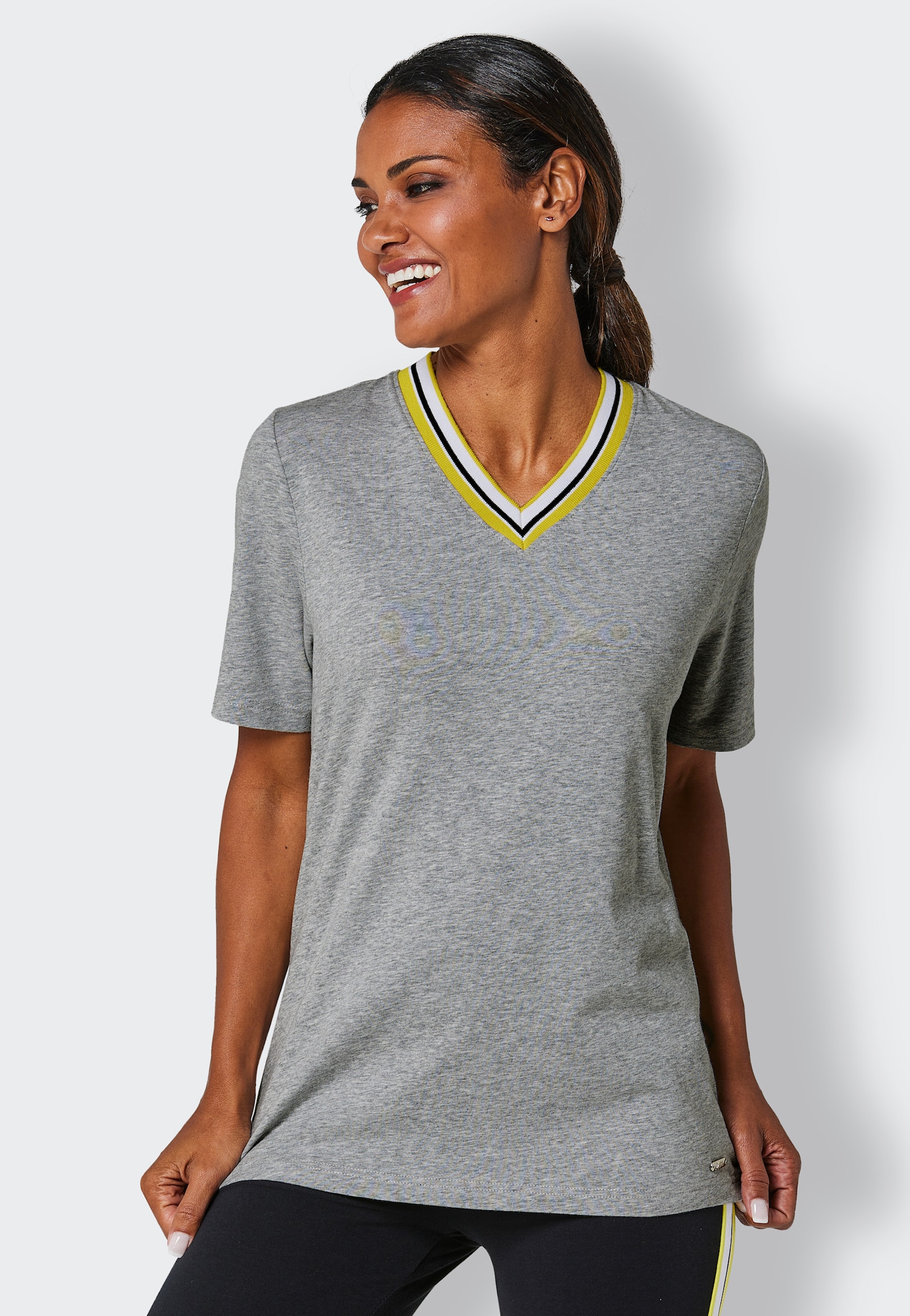 feel good Shirt - grau-meliert