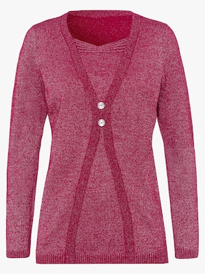 2-in-1-Pullover - rot