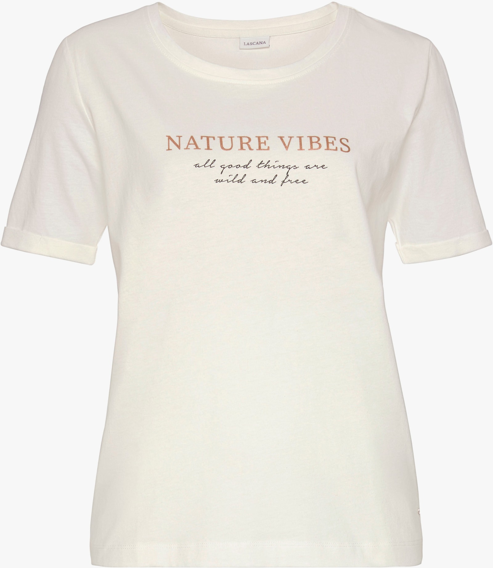 LASCANA Haut de pyjama - écru