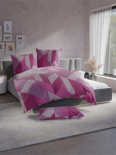 wäschepur Bettwäsche - mauve-violett-bedruckt
