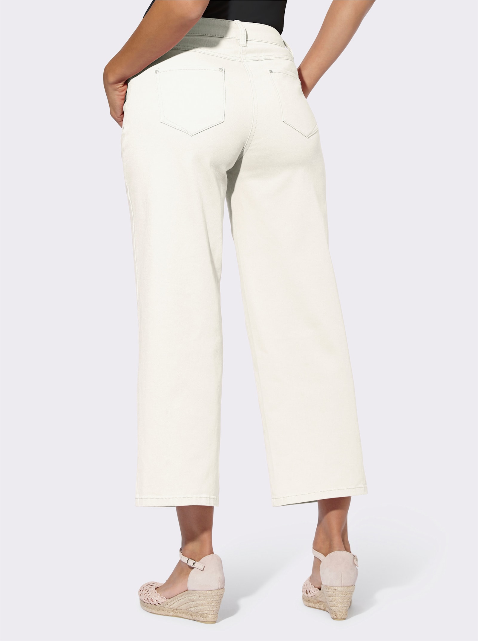 Culotte van denim - ecru