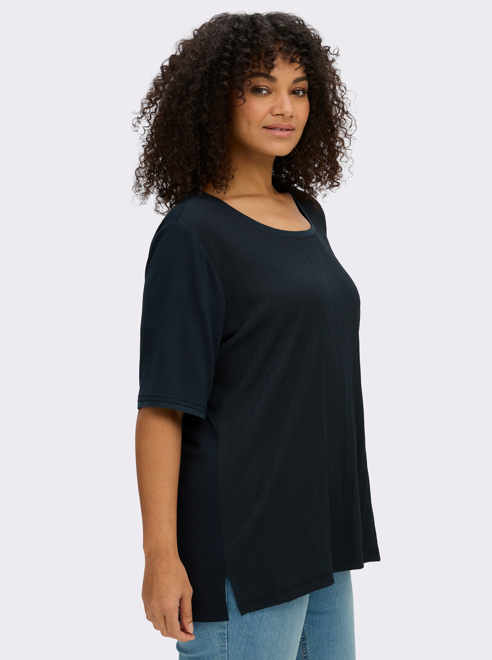 sheego Shirt - diepblauw