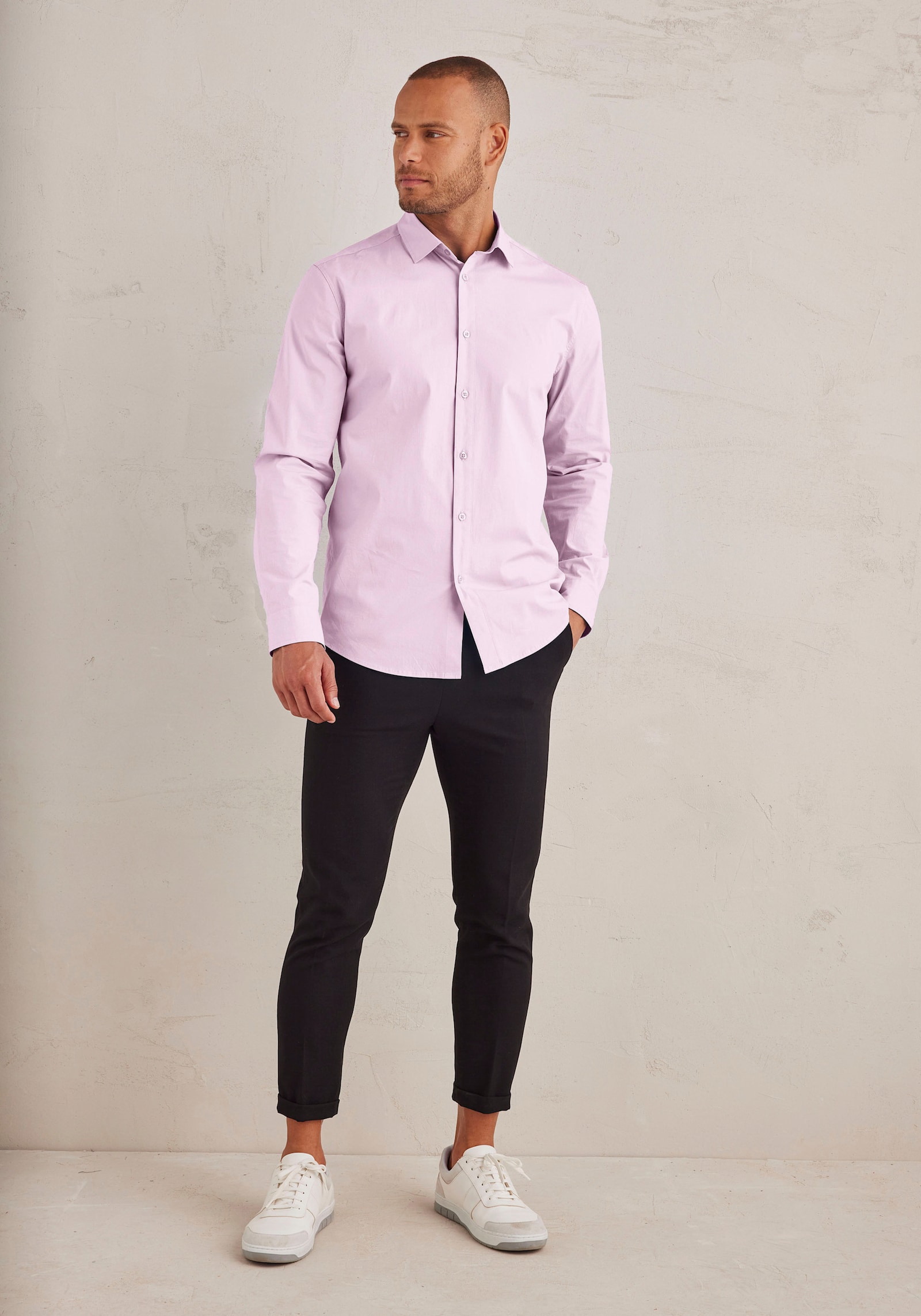 John Devin Langarmhemd - rose