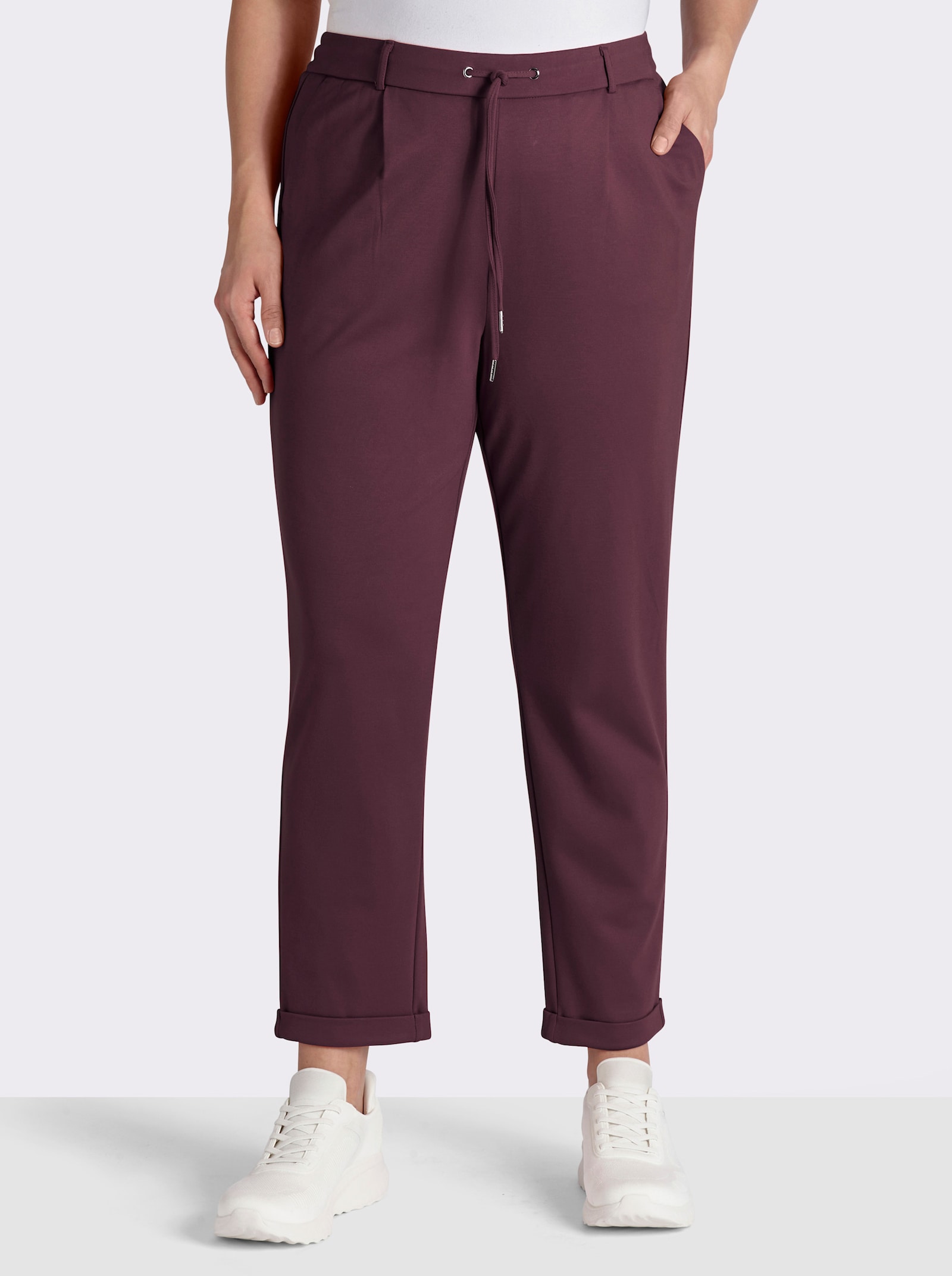 Jogg Pants in Interlock-Qualität - burgund
