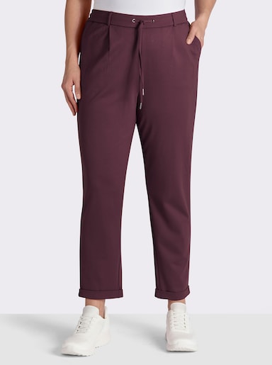 Jogg Pants in Interlock-Qualität - burgund