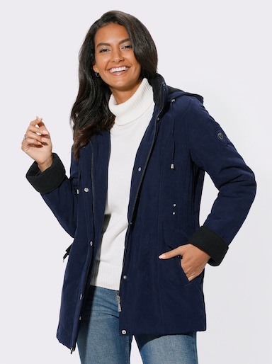 Outdoorjacke mit Fleece-Futter - marine