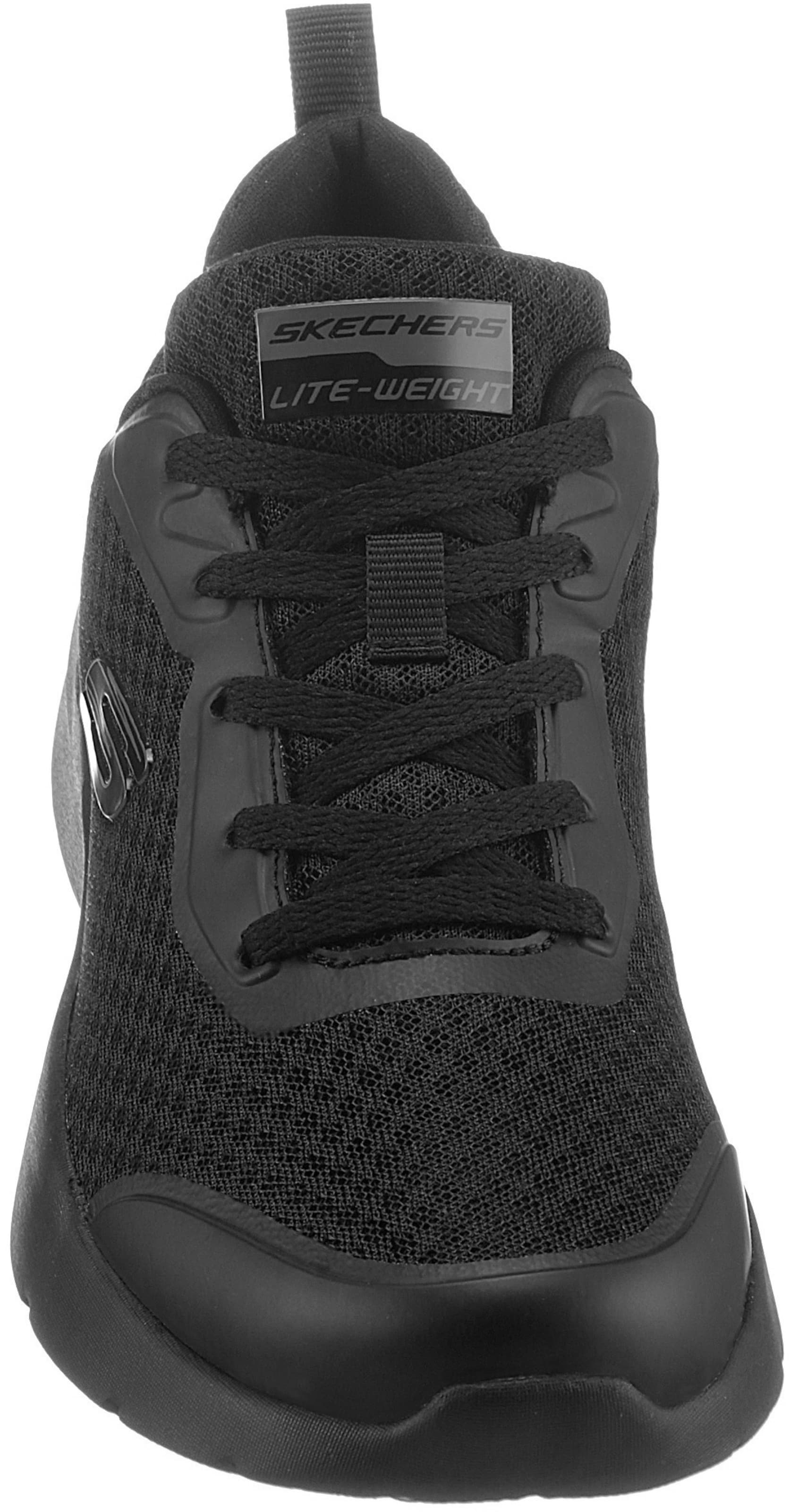 schwarz aus günstig Kaufen-Sneaker in schwarz von Skechers. Sneaker in schwarz von Skechers <![CDATA[Sneaker, Skechers, aus Textil und Synthetik]]>. 
