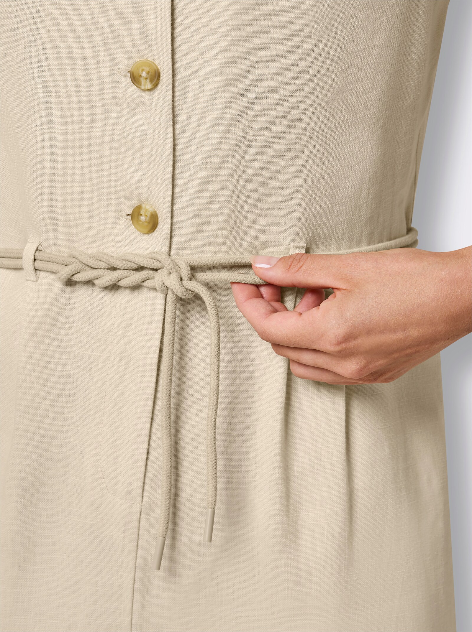 CREATION L PREMIUM Jumpsuit mit weiten Hosenbeinen - sand-meliert