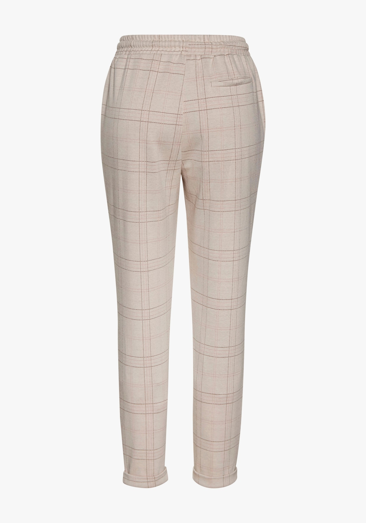 Vivance Jogger Pants - beige-rosa kariert