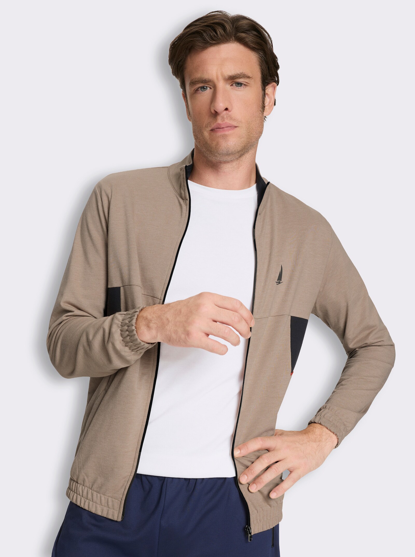 Catamaran Sports Sweatjacke mit seitlichen Taschen - sesam-schwarz