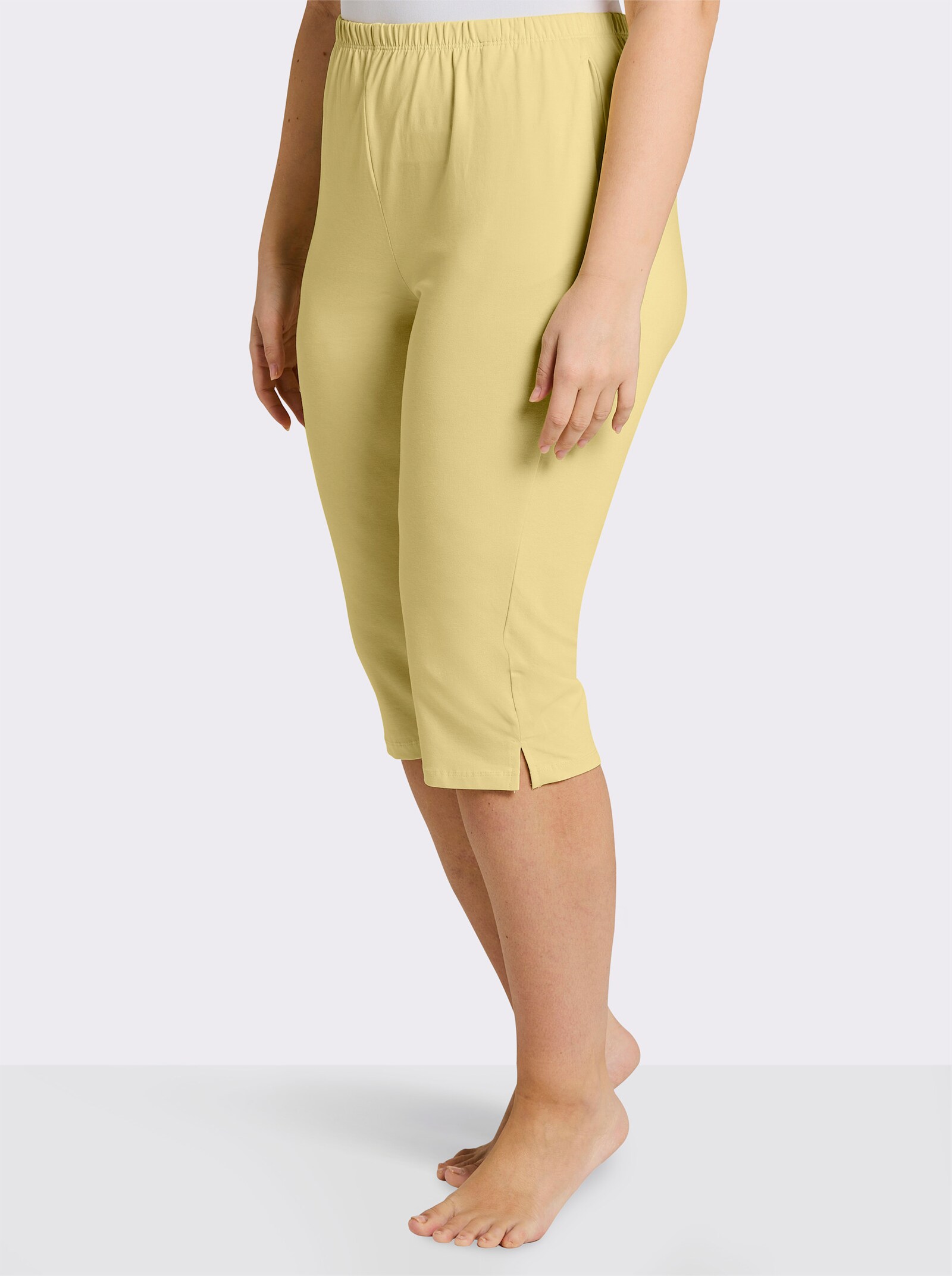 feel good Capri-Hosen - weiß + zitrone