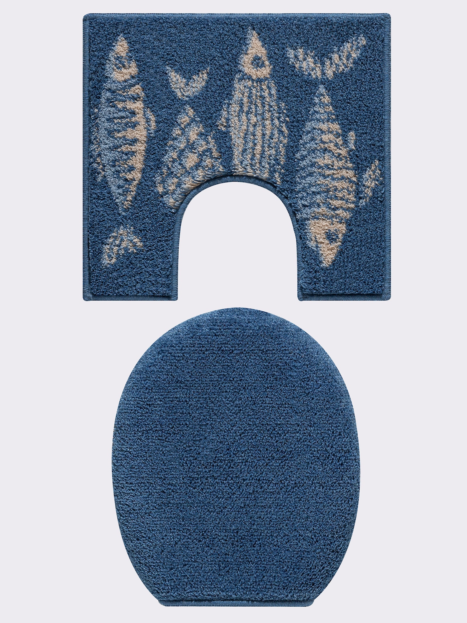 Grund Badematte - blau-beige