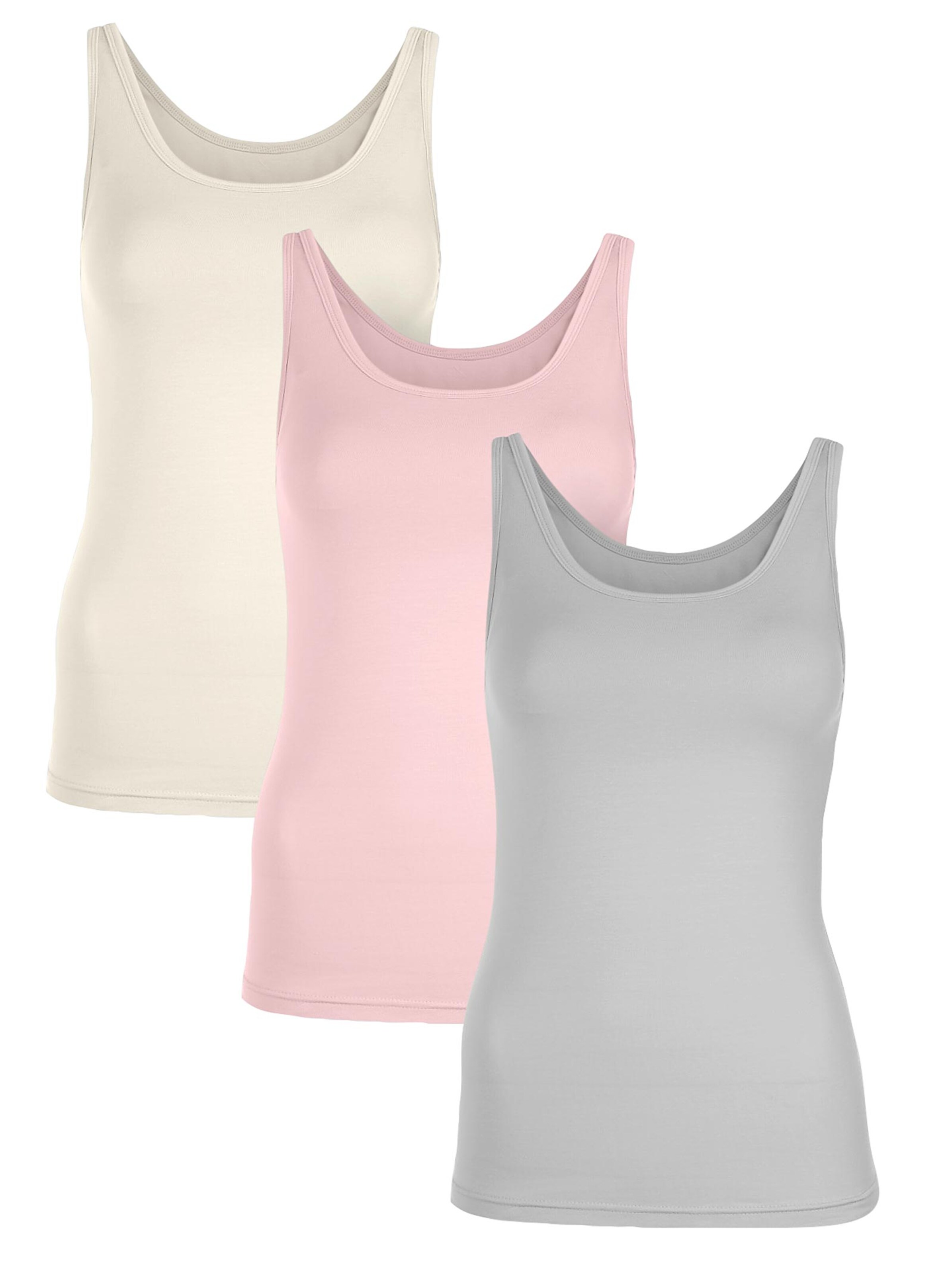 Achseltop - silberfarben + rosé + champagner