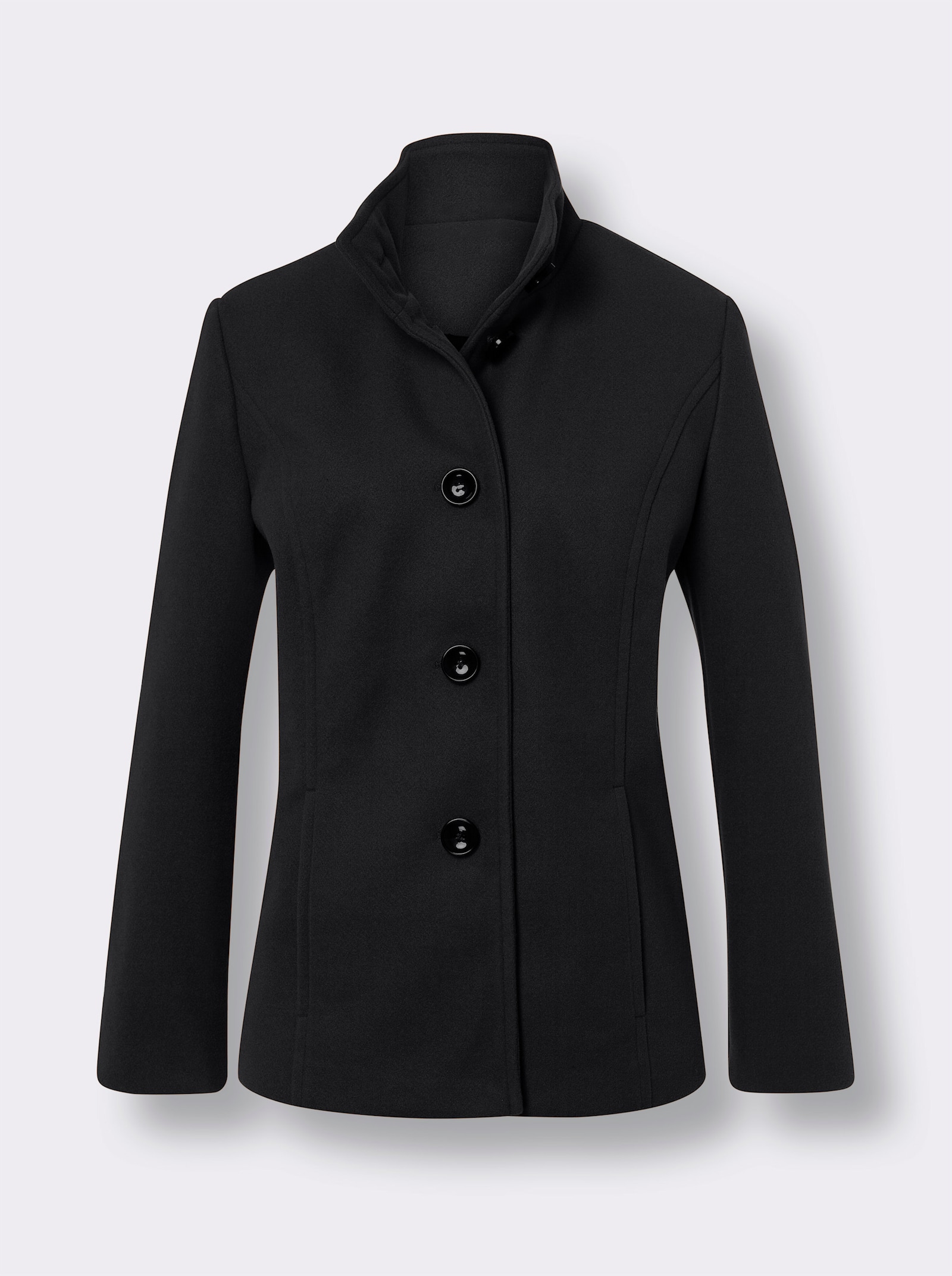 Bunda s ozdobnými knoflíky - černá