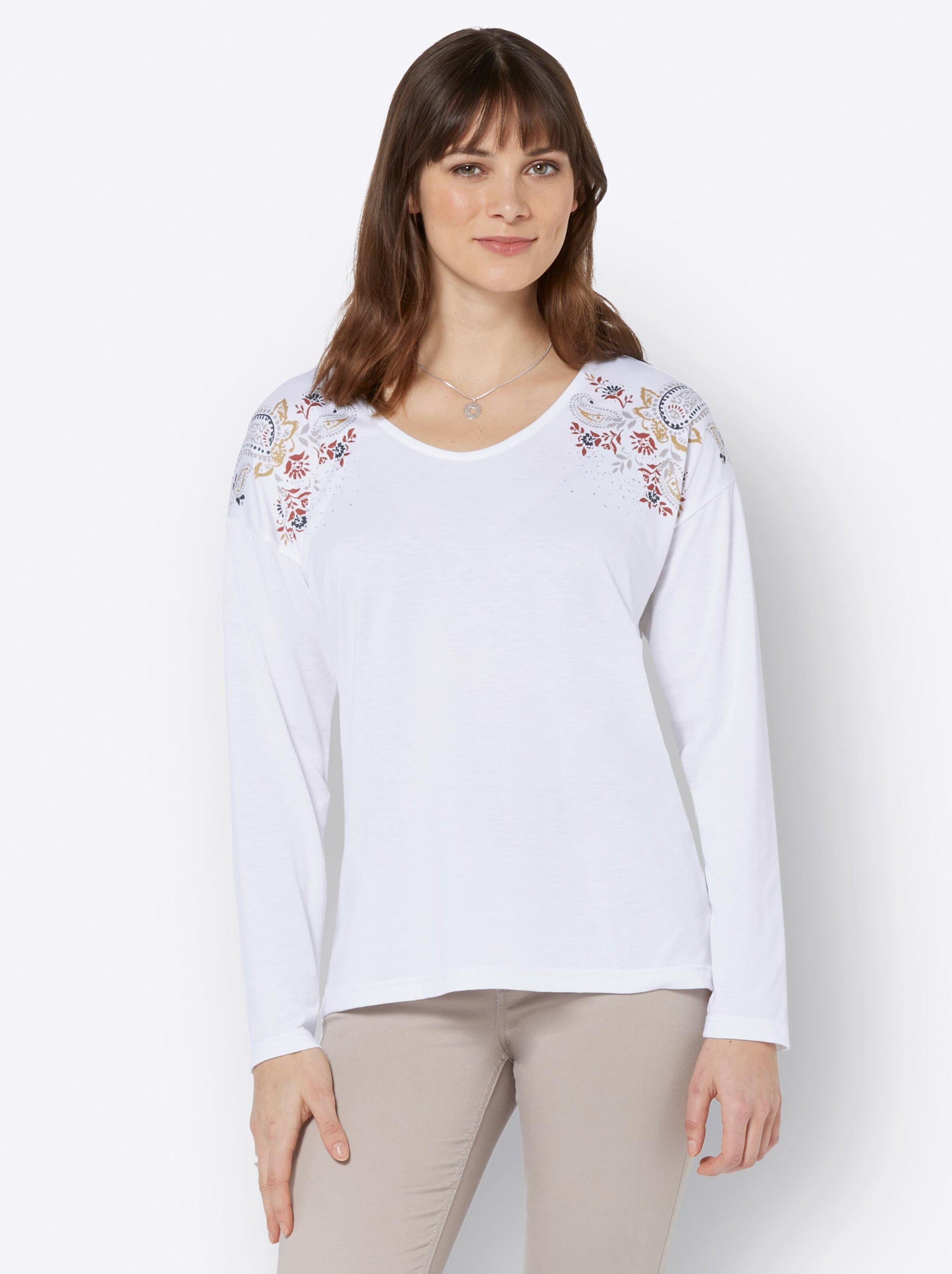 Shirt met ronde hals