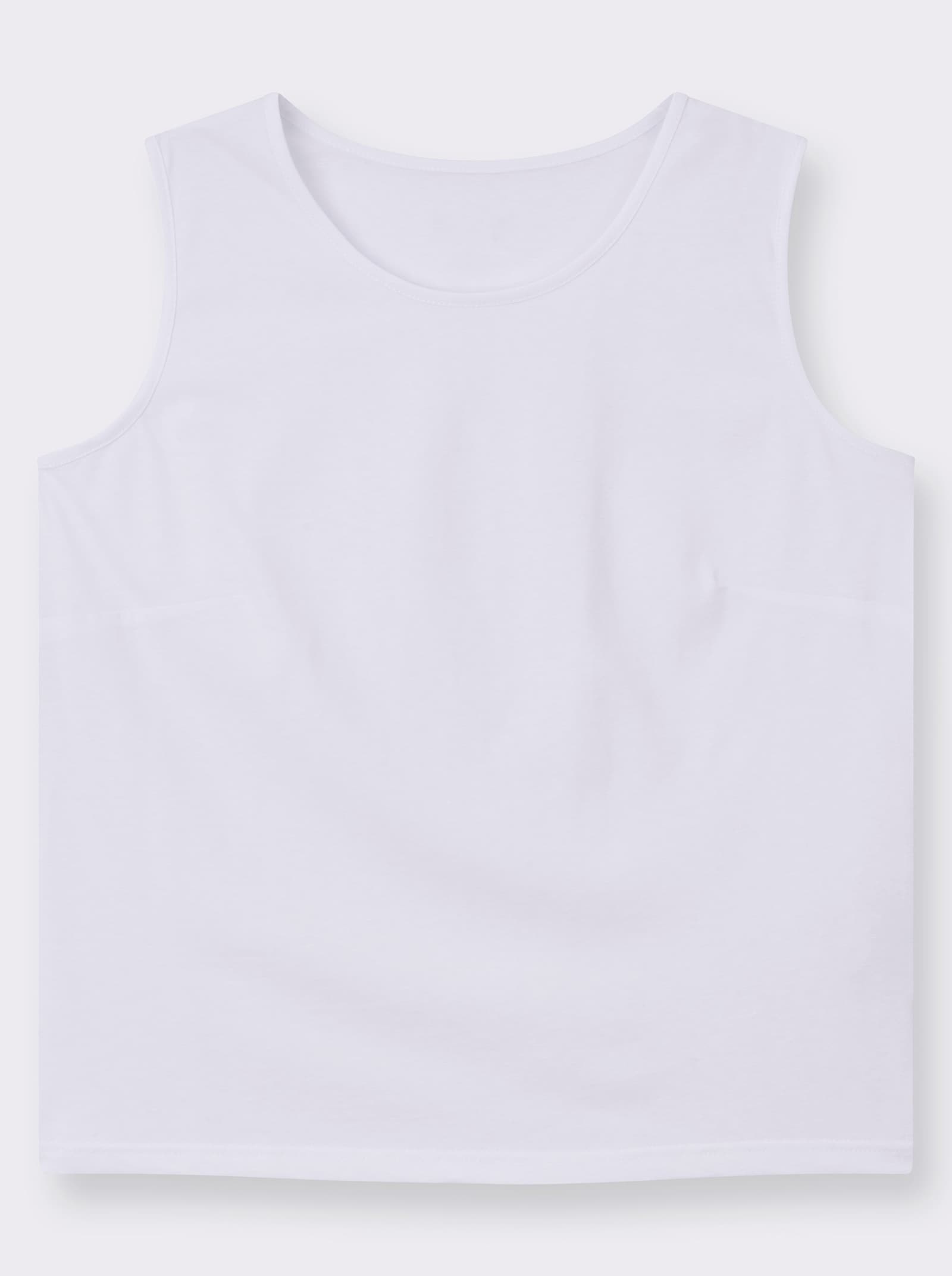  Trägertop mit Rundhals-Ausschnitt - weiß