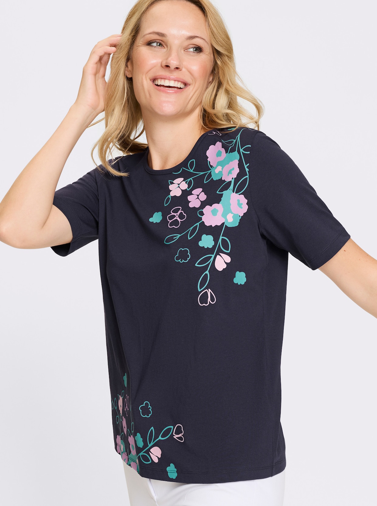 Kurzarmshirt - marine-ozean