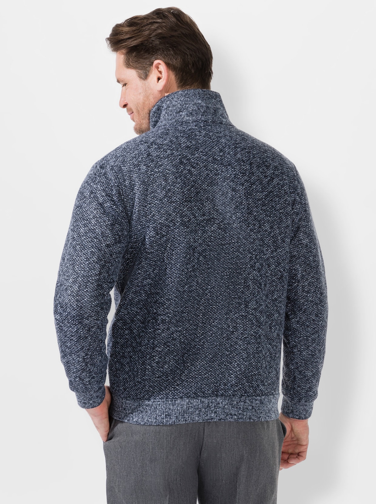 Marco Donati Strickjacke - blau-meliert