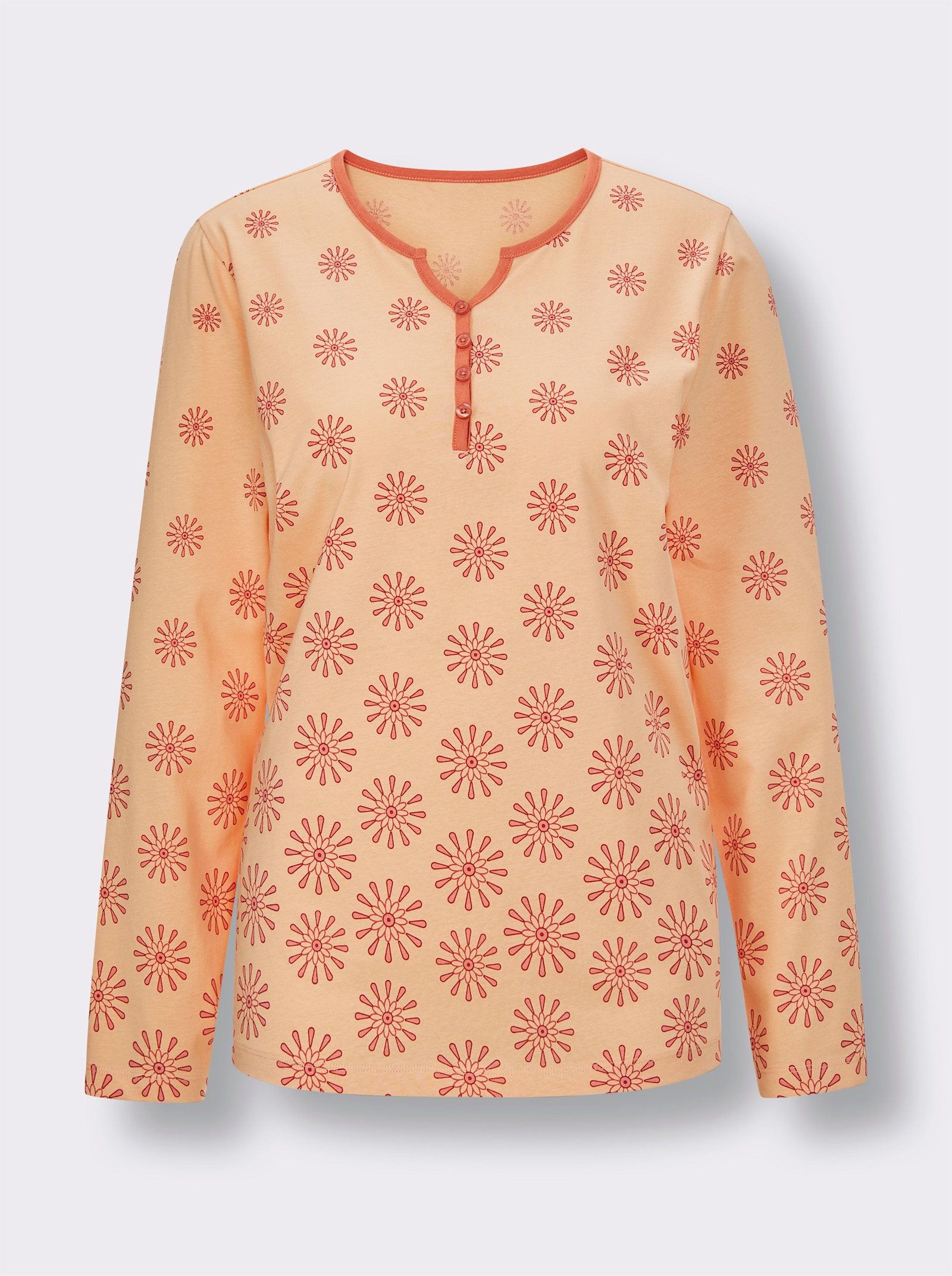 wäschepur Schlafanzüge mit Kontrastpaspel - kalkmint + papaya