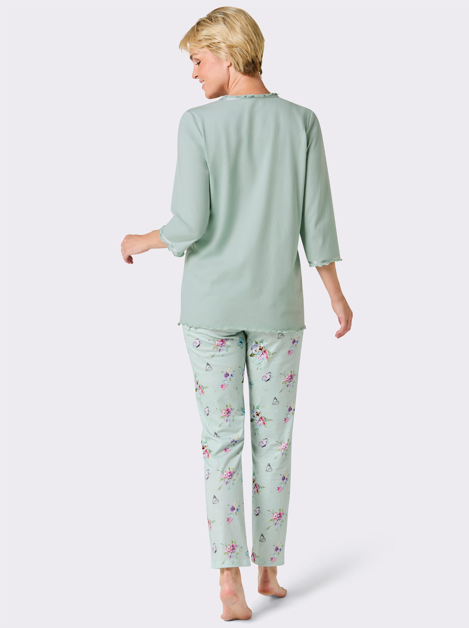 wäschepur Schlafanzug - zartmint-bedruckt