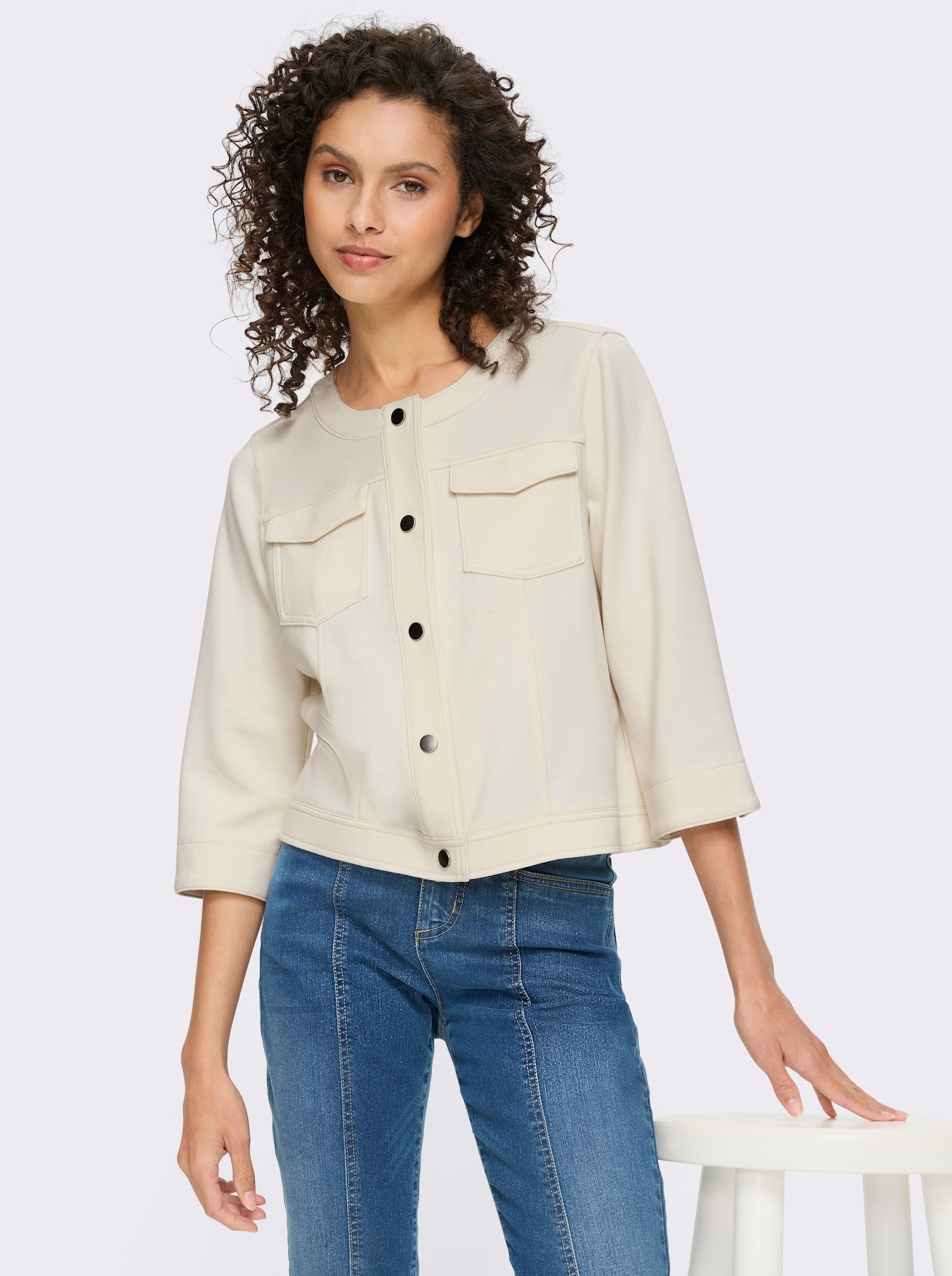 heine Shirtjacke - champagner