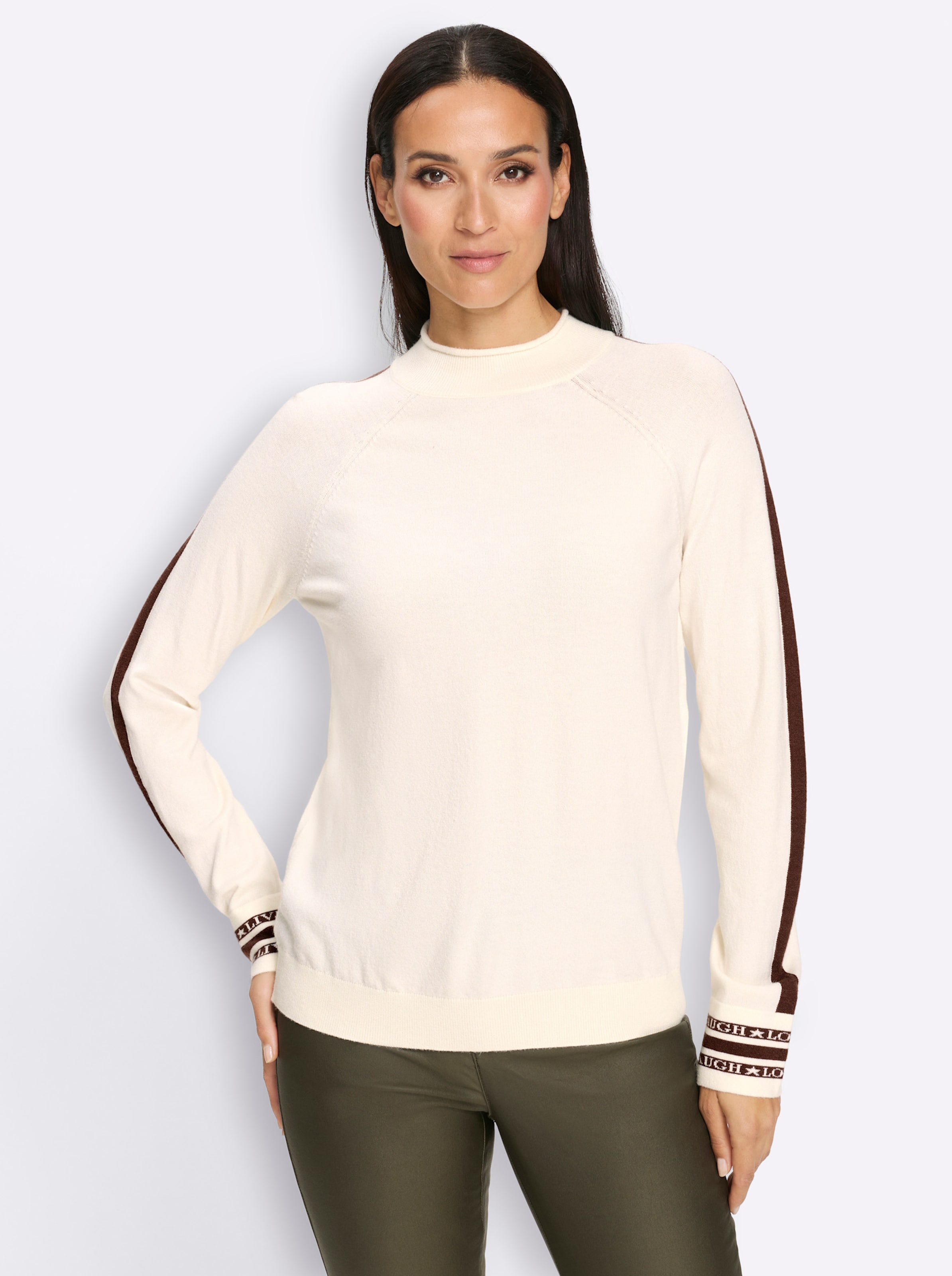 Heine Damen Champagner Stehkragenpullover "Stehkragen-Pullover" von Baur - Bild 3