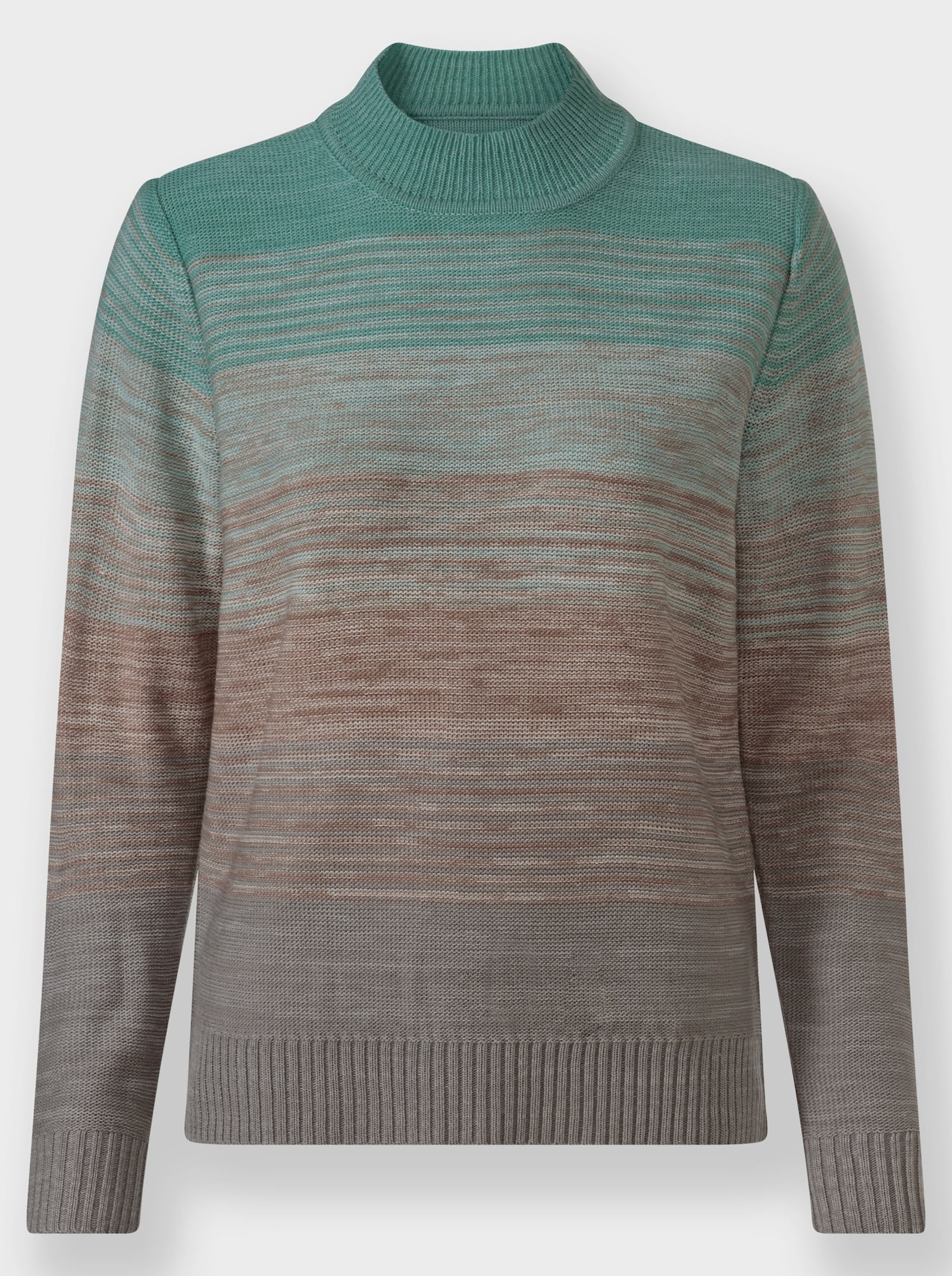 Pullover in Links-Strick-Optik - mint-gemustert