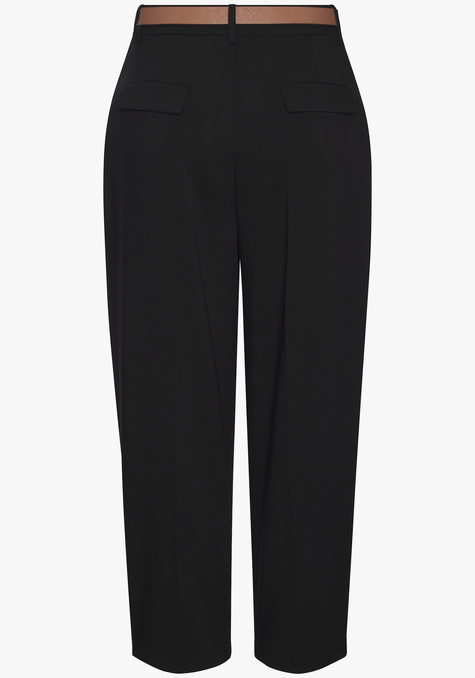 LASCANA Bundfaltenhose - schwarz