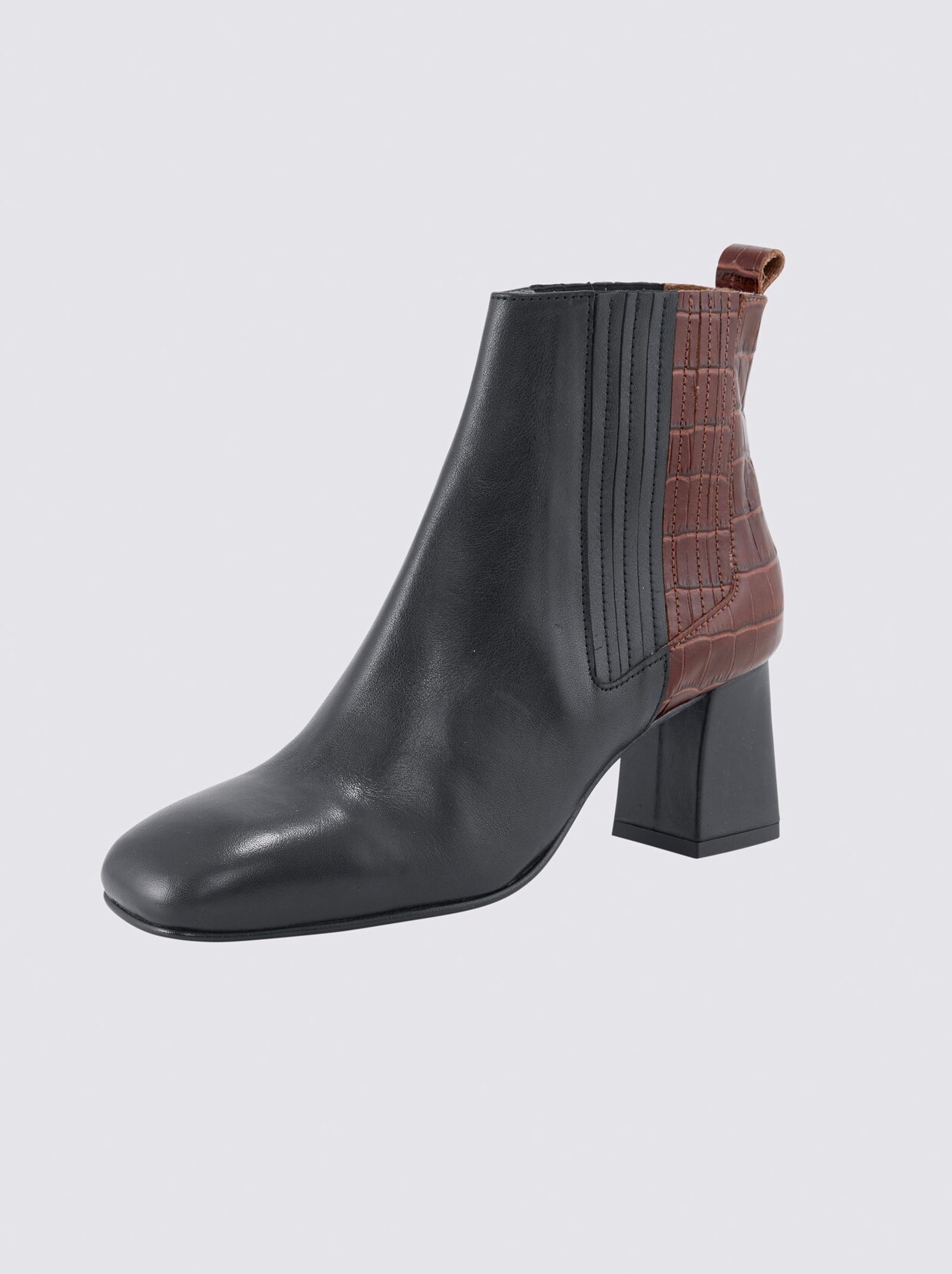 heine Stiefelette - schwarz-camel