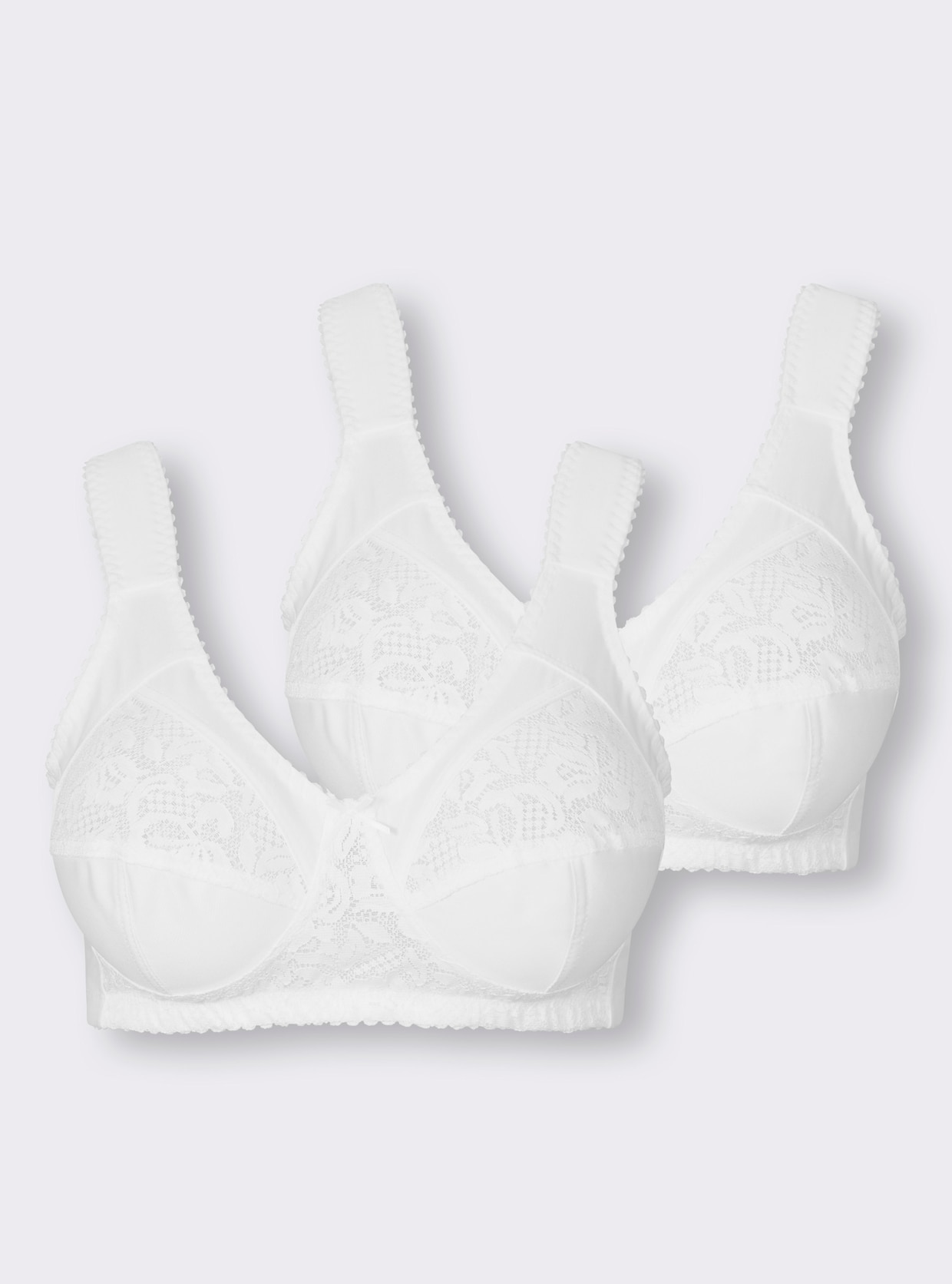 wäschepur Soutien-gorge large sans armatures - blanc