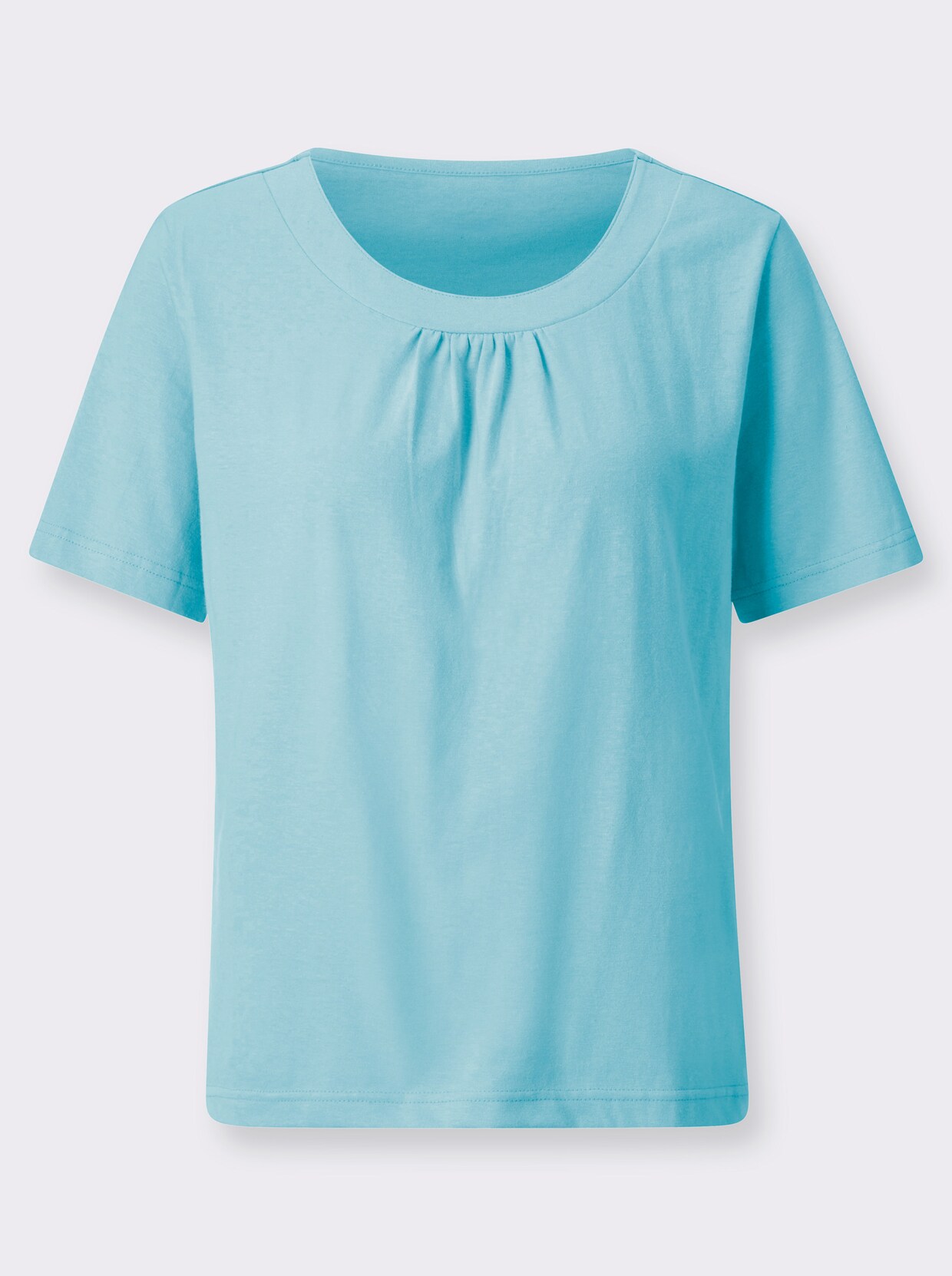 Shirt - aquamarin + aquamarin-weiss-bedruckt