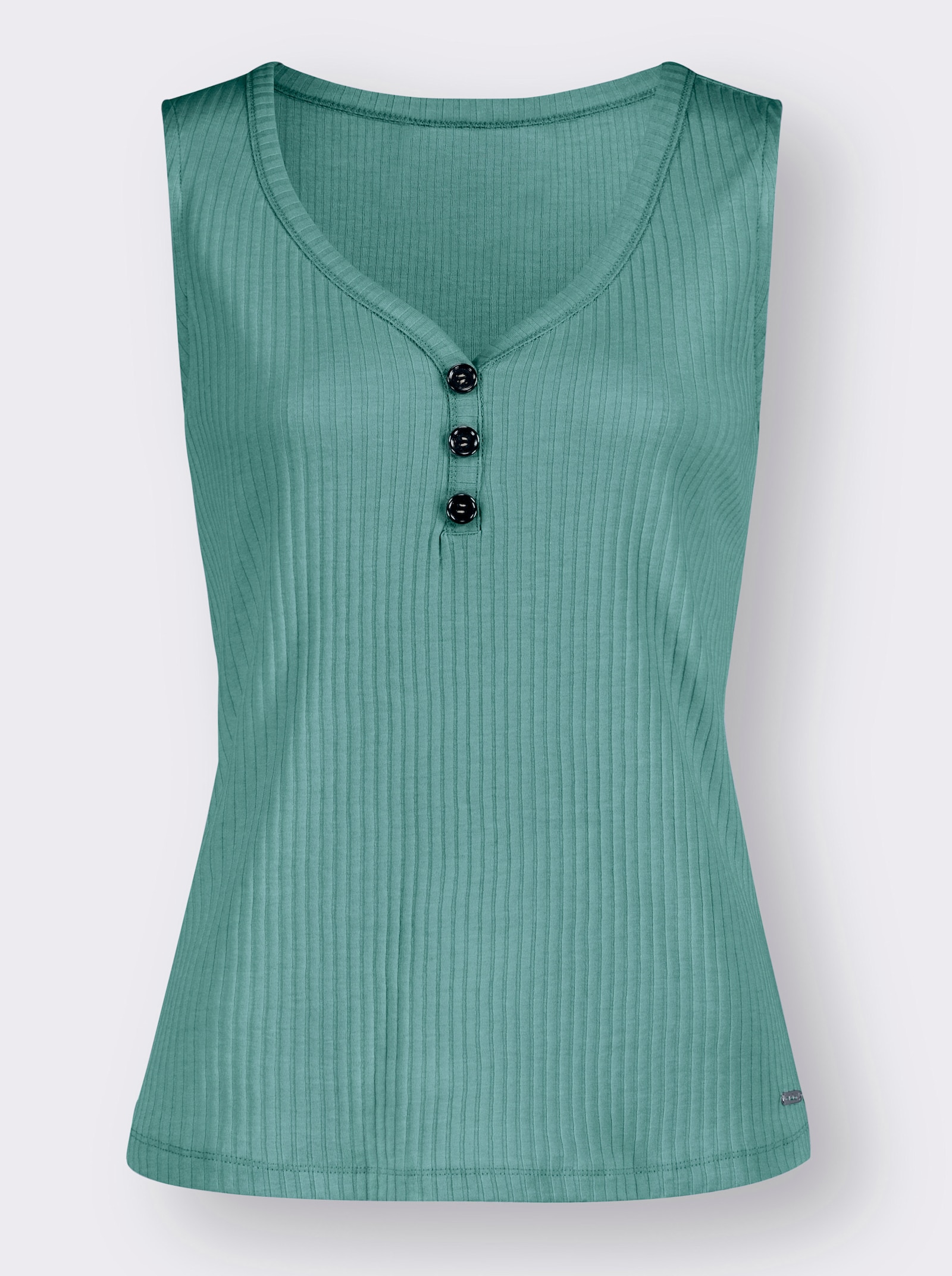 Shirttop in Ripp-Qualität - salbei