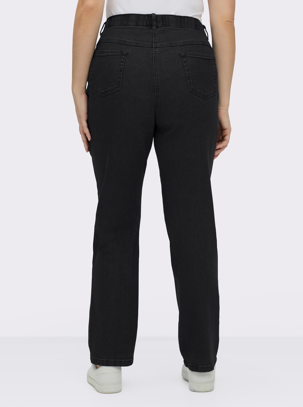 5-Pocket-Jeans gerade geschnitten - schwarz