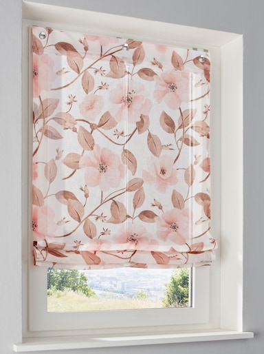 heine home Raffrollo - weiß-rosé