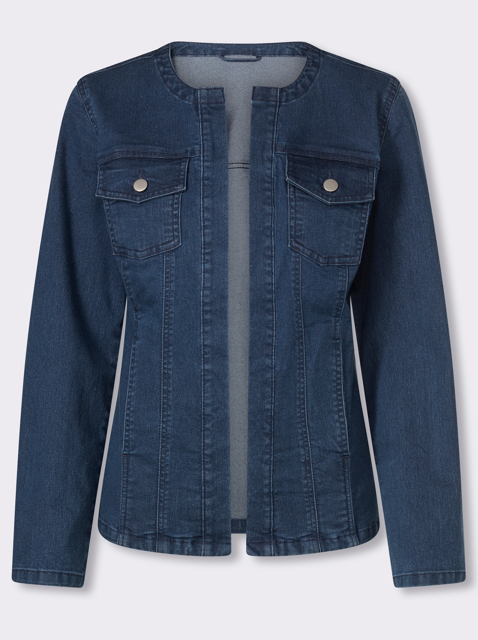 Jeansjack met borstzakken - blue-stonewashed