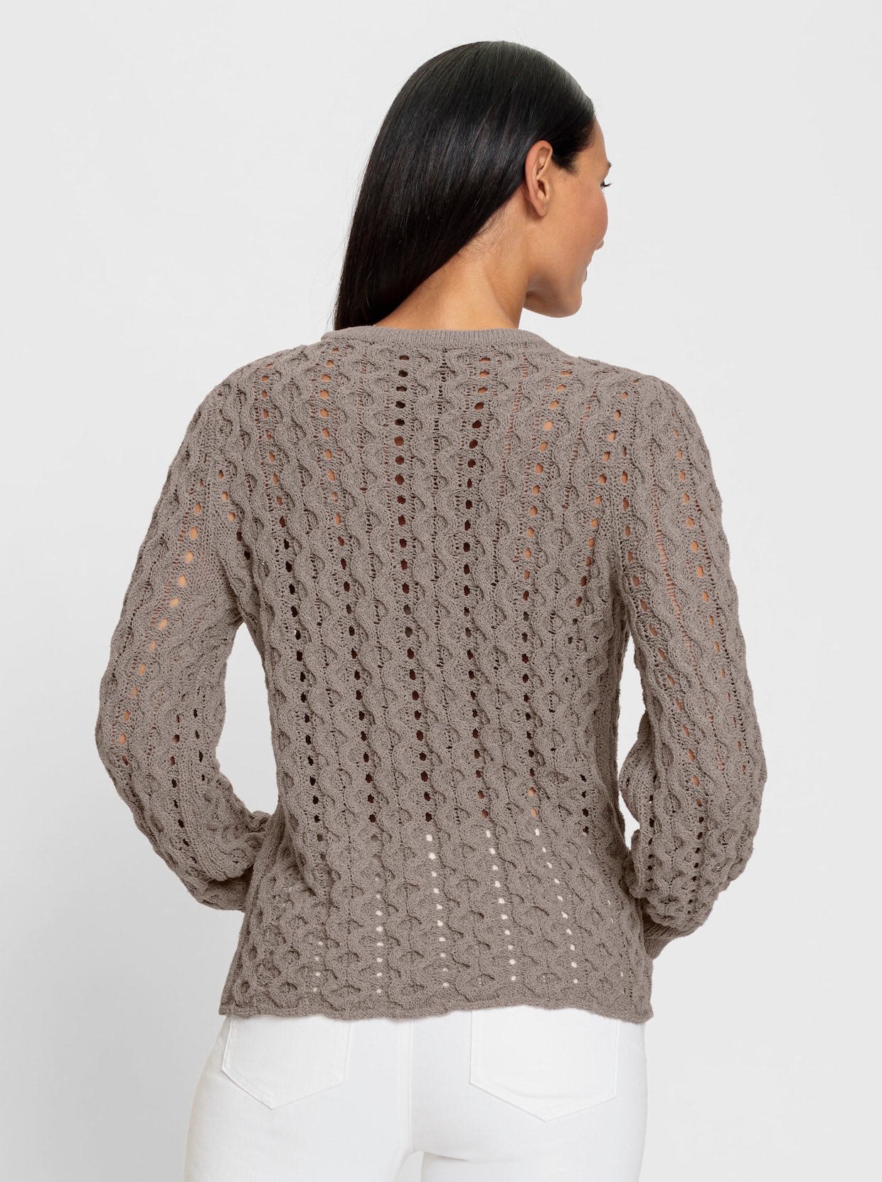 heine Ajourpullover - taupe