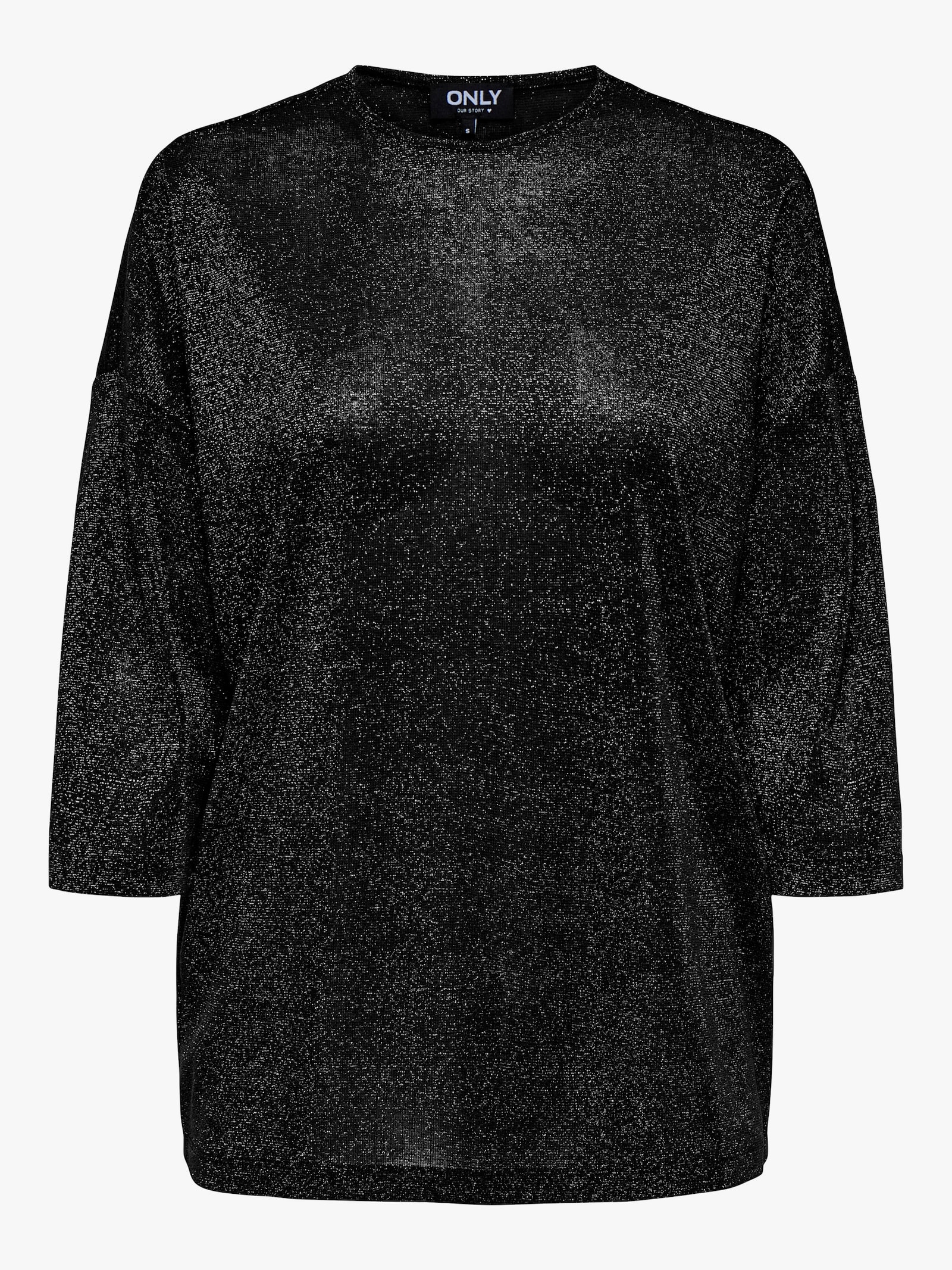 ONLY CARMAKOMA Oversize-Shirt - black detail:silver lurex